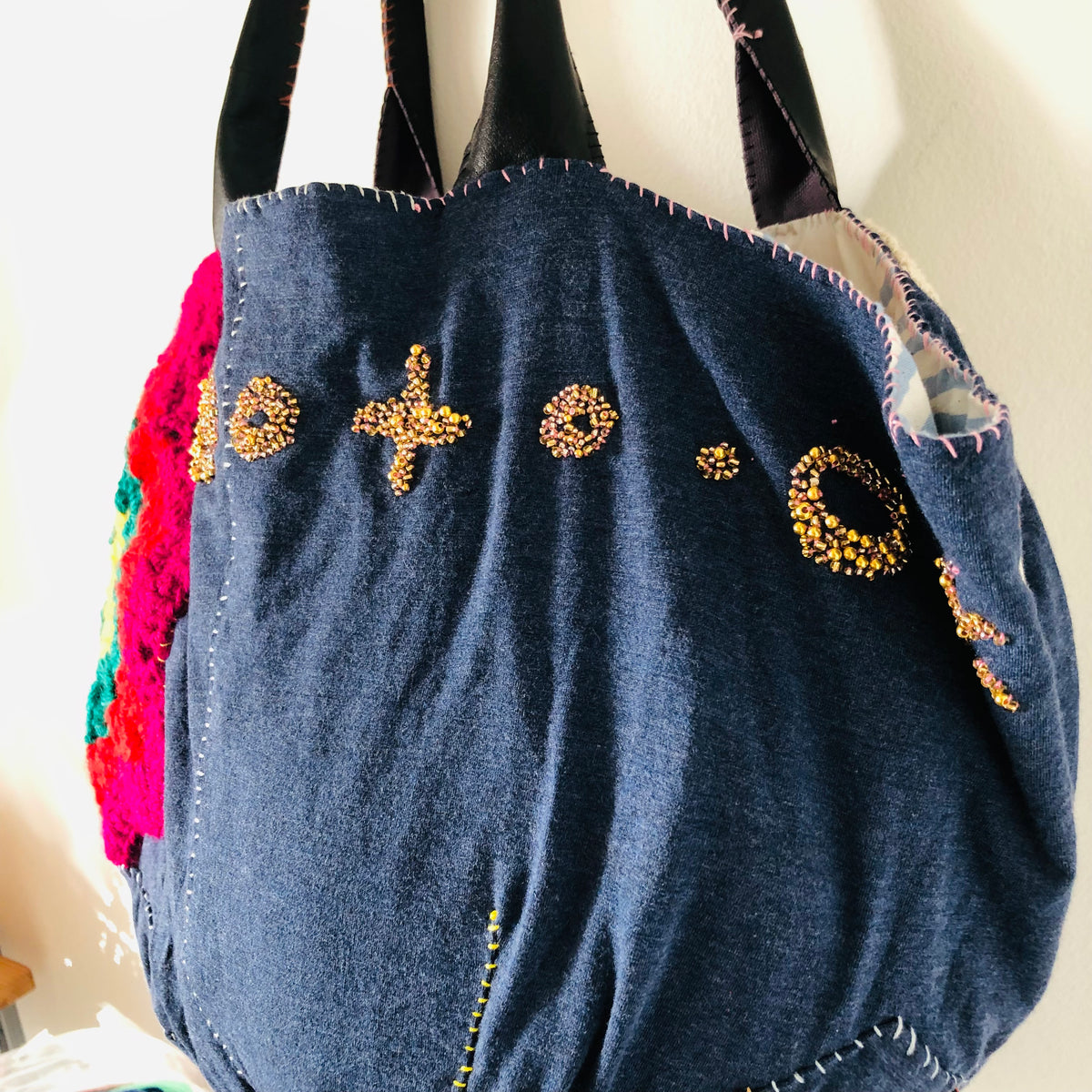 Bag Hand-stitched bag, fabric, tote bag, slow fashion, handmade, 2547