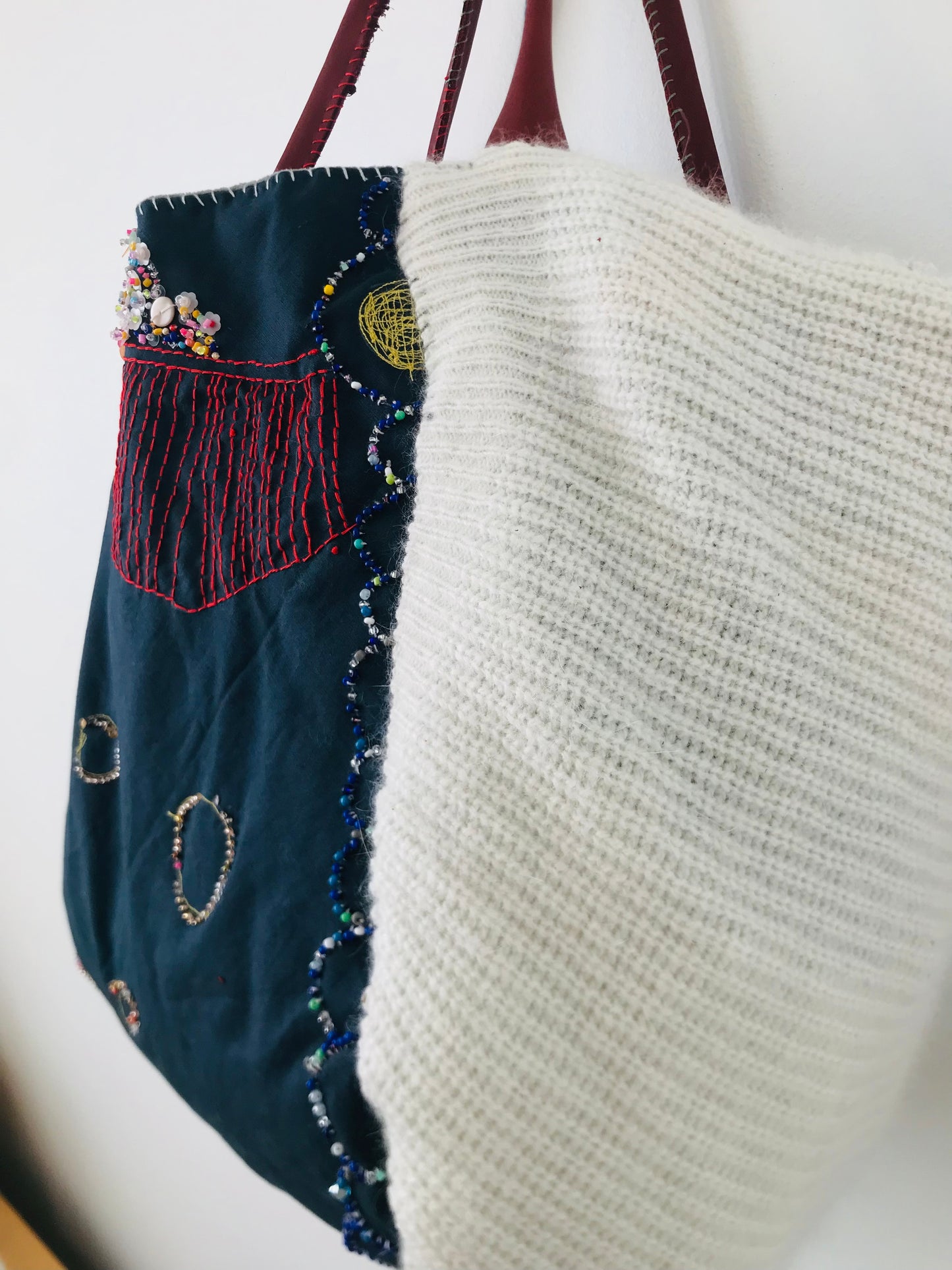 Bag   手縫いのバッグ　布製　スローファッション　ハンドメイド　1953