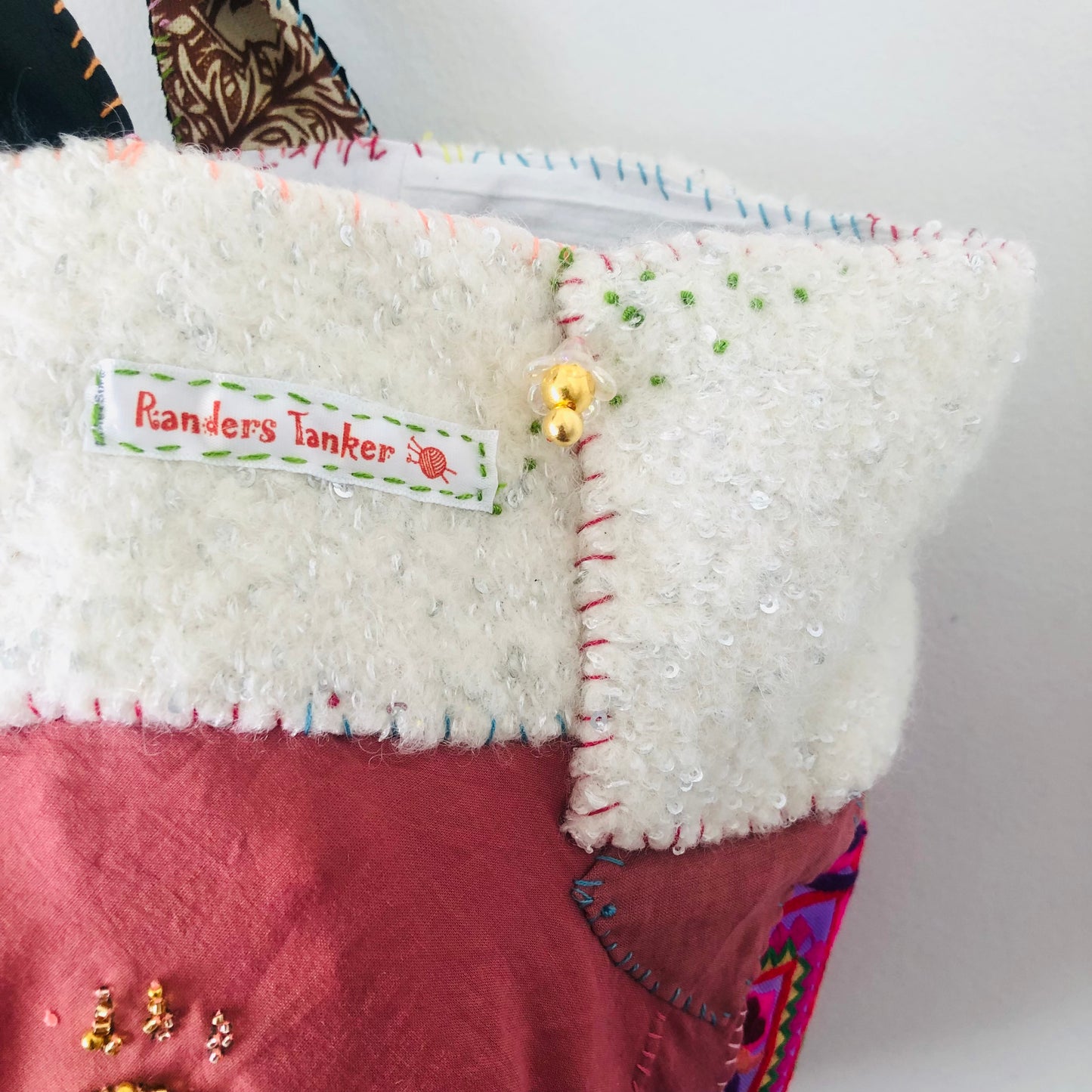 Bag Hand-sewn cloth tote bag Slow fashion Handmade 2422