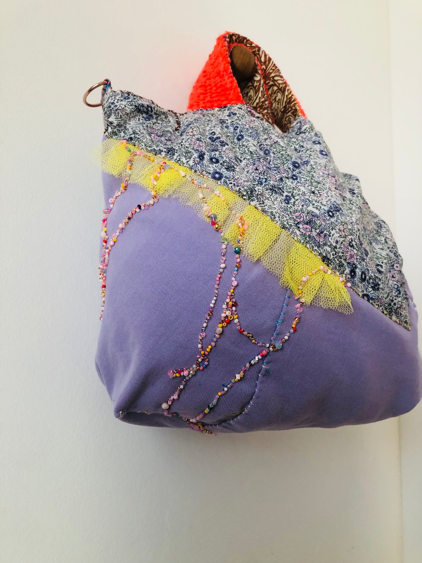 Bag 手縫いのバッグ 布製　トートバッグ　スローファッション　ハンドメイド　2406