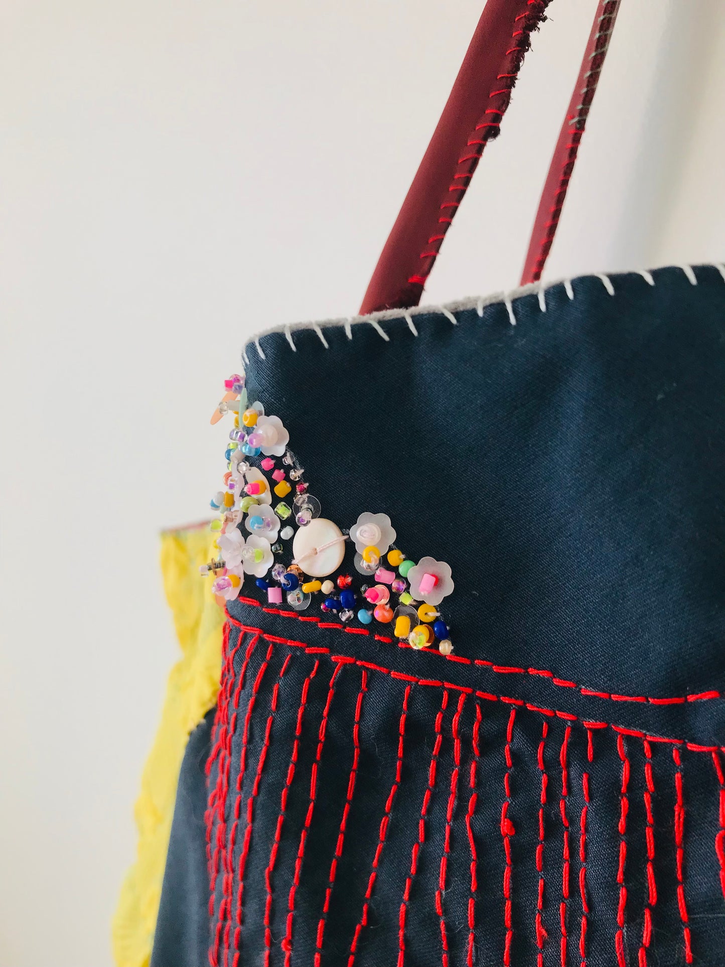 Bag   手縫いのバッグ　布製　スローファッション　ハンドメイド　1953