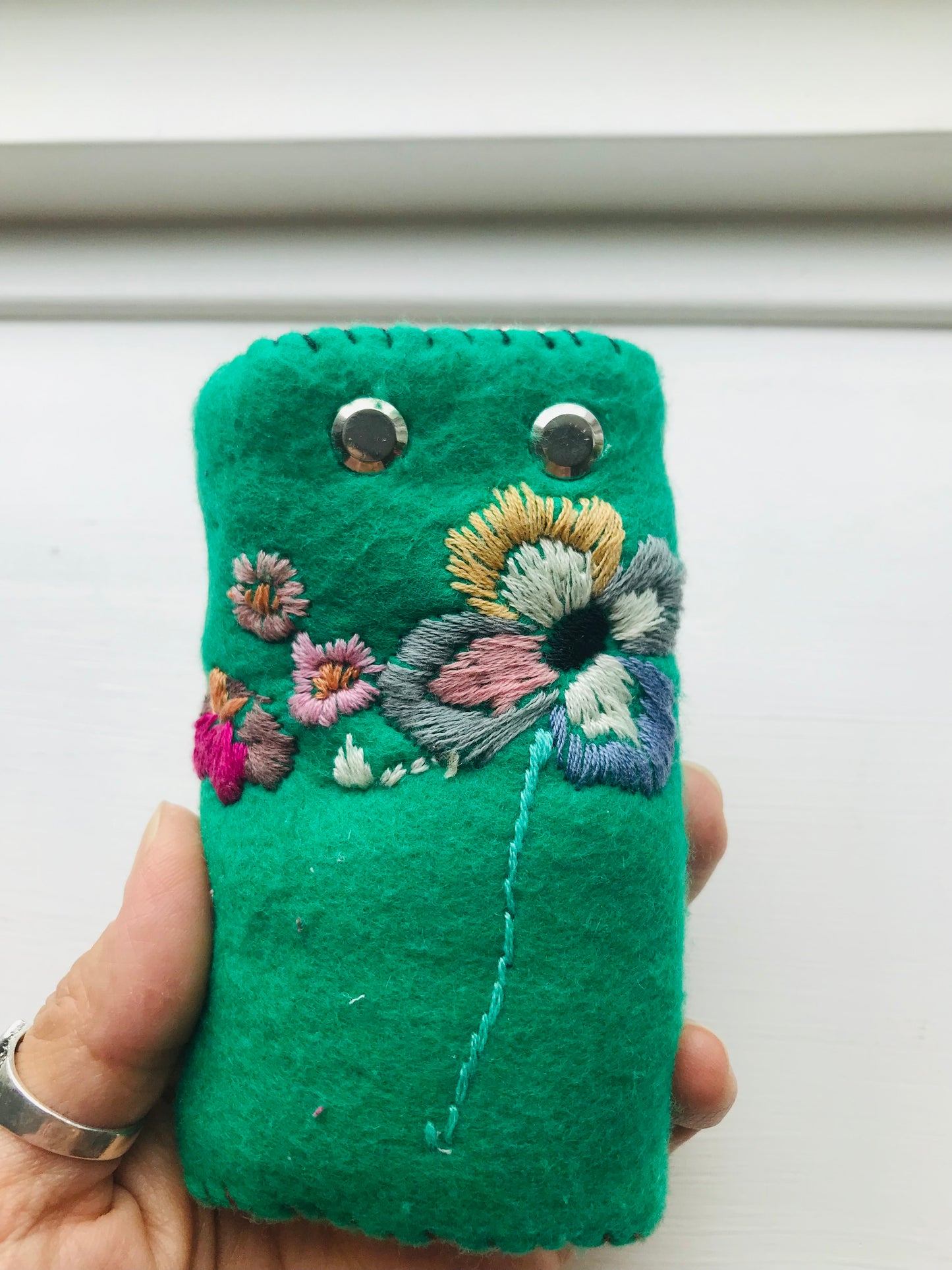 Keyholder Hand-sewn 4-piece key holder Made of fabric Slow fashion Handmade 2036