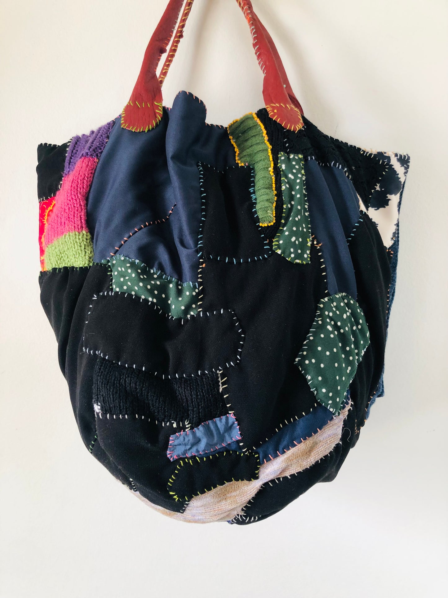 Bag Hand-sewn cloth tote bag Slow fashion Handmade 2474