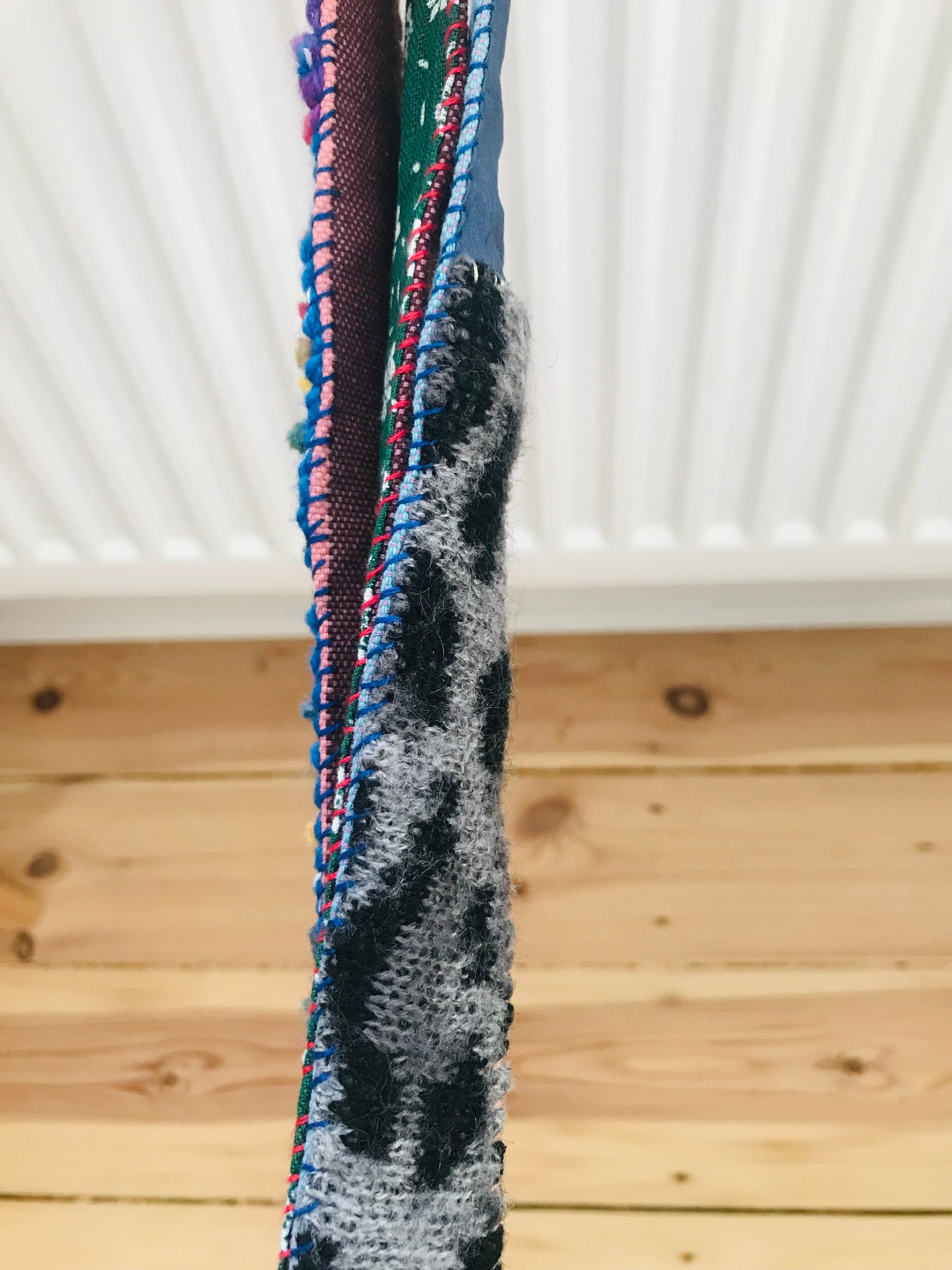strap  手編みのストラップ　　ウール　布製　毛糸　肩掛けストラップ　スローファッション　ハンドメイド　1741