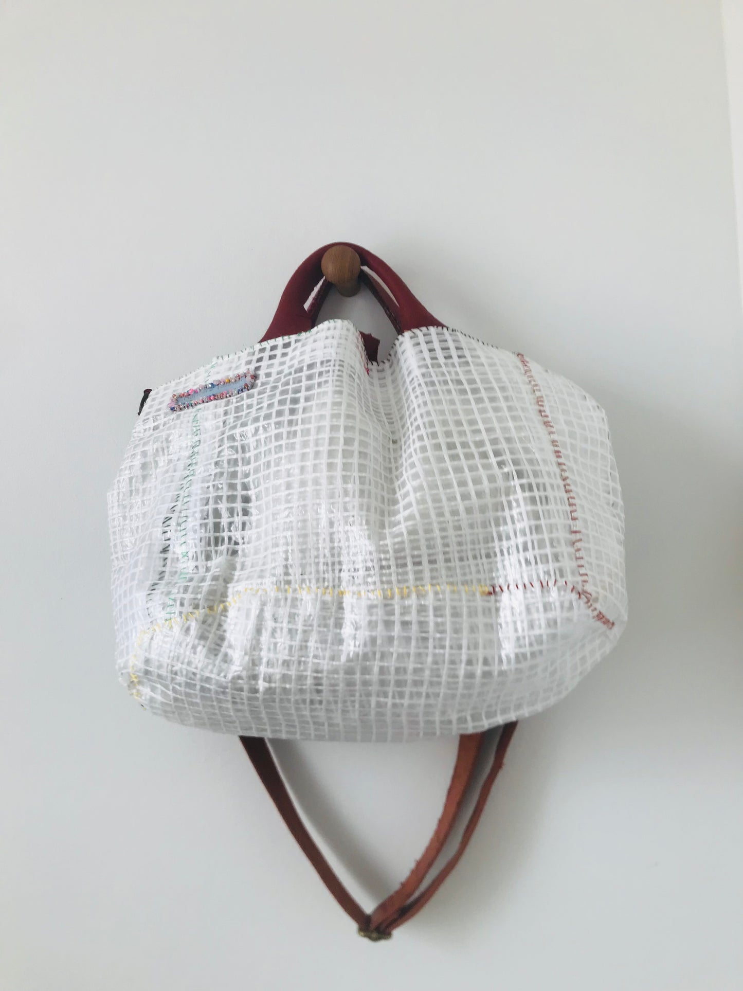 Bag   手縫いのバッグ　布製　スローファッション　ハンドメイド　2032