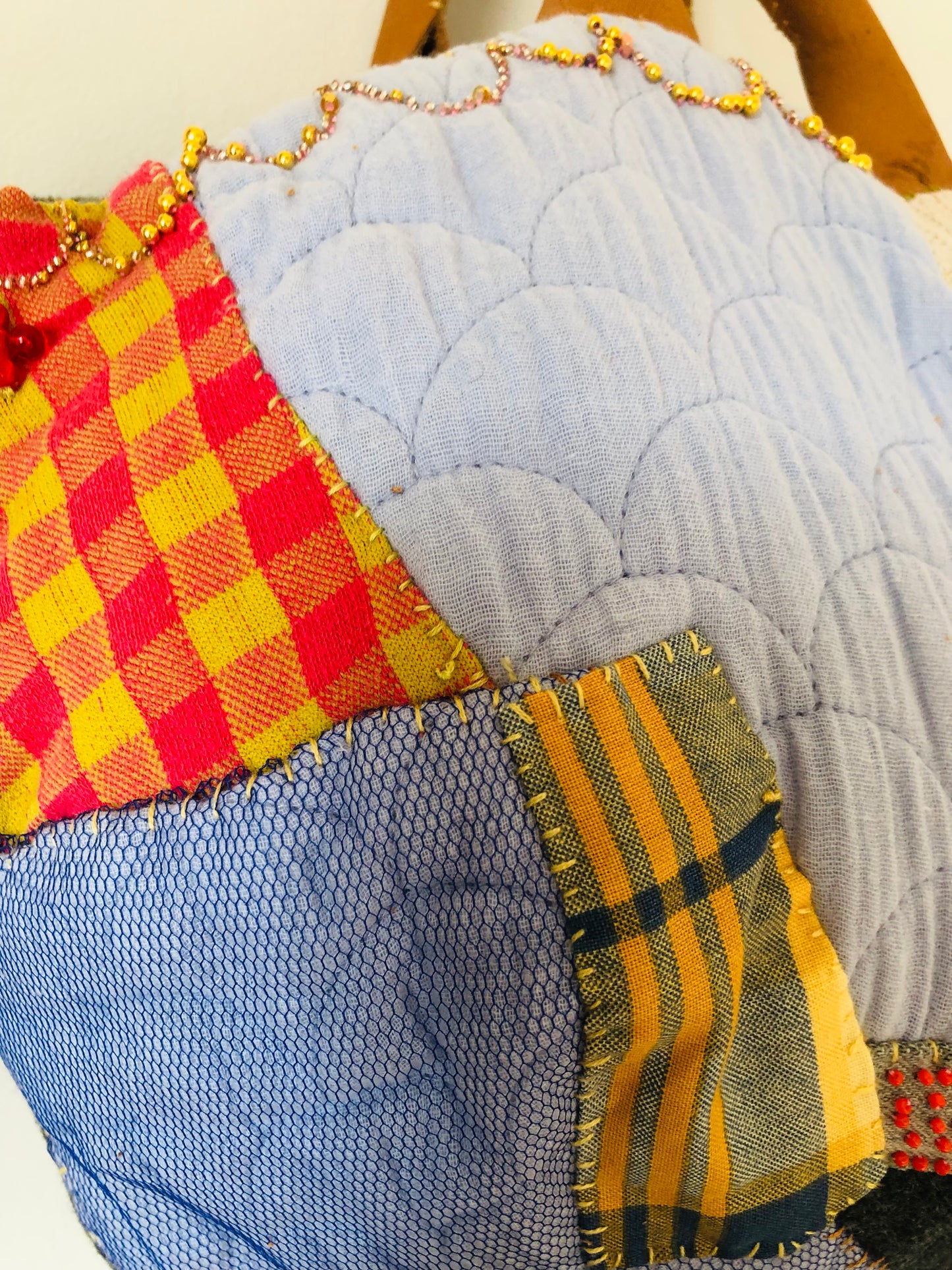 Bag 手縫いのバッグ 布製　トートバッグ　スローファッション　ハンドメイド　2525