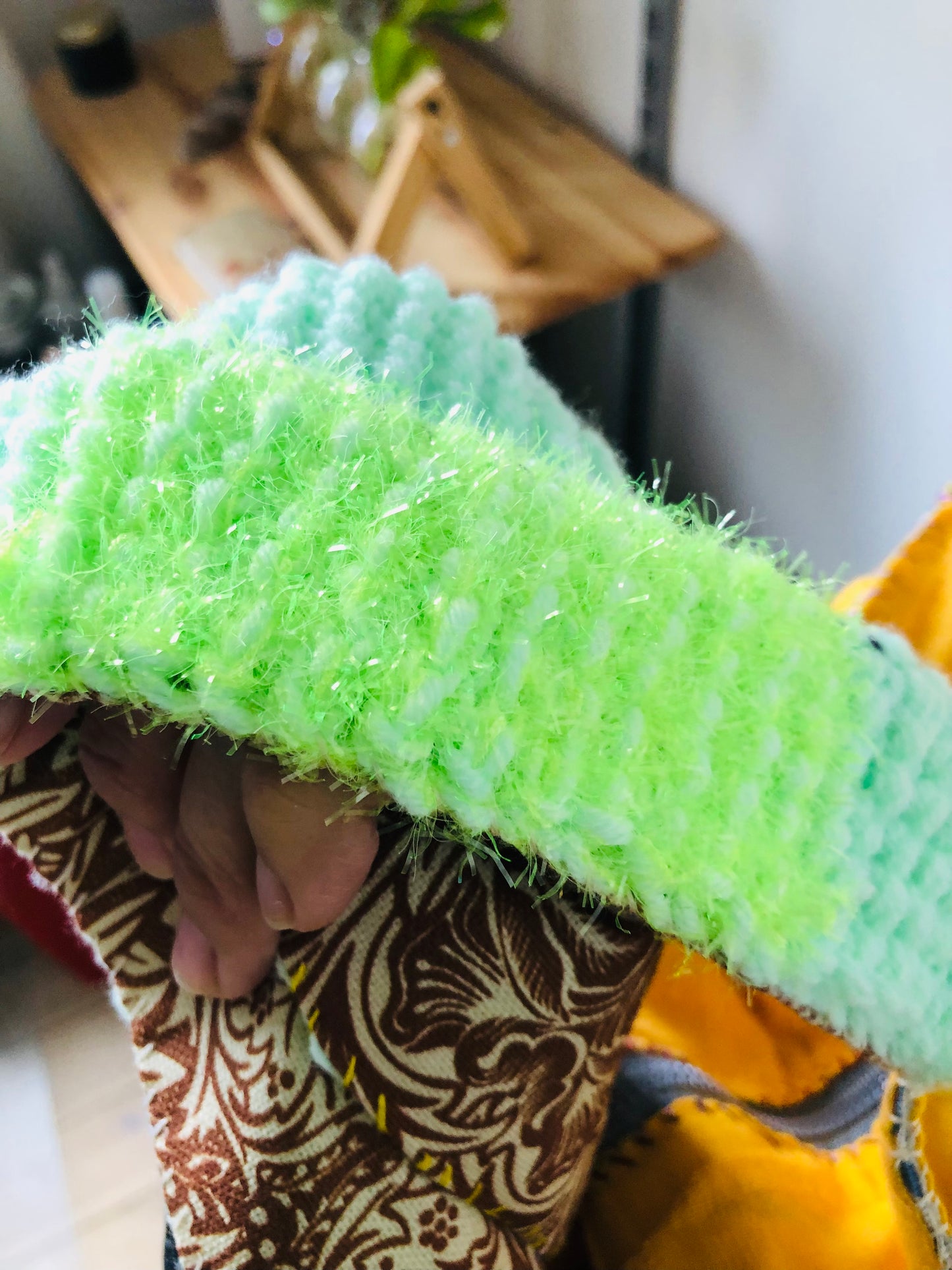 Bag 手縫いのバッグ　布製　トートバッグ　スローファッション　ワンハンドルバッグ　ハンドメイド　2407