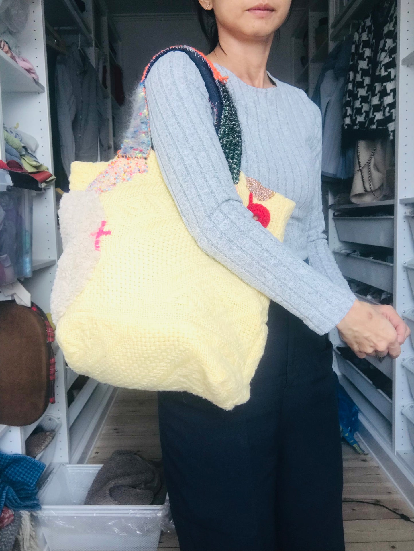 Bag Hand Sewn Bag Fabric Slow Fashion Handmade 1889 