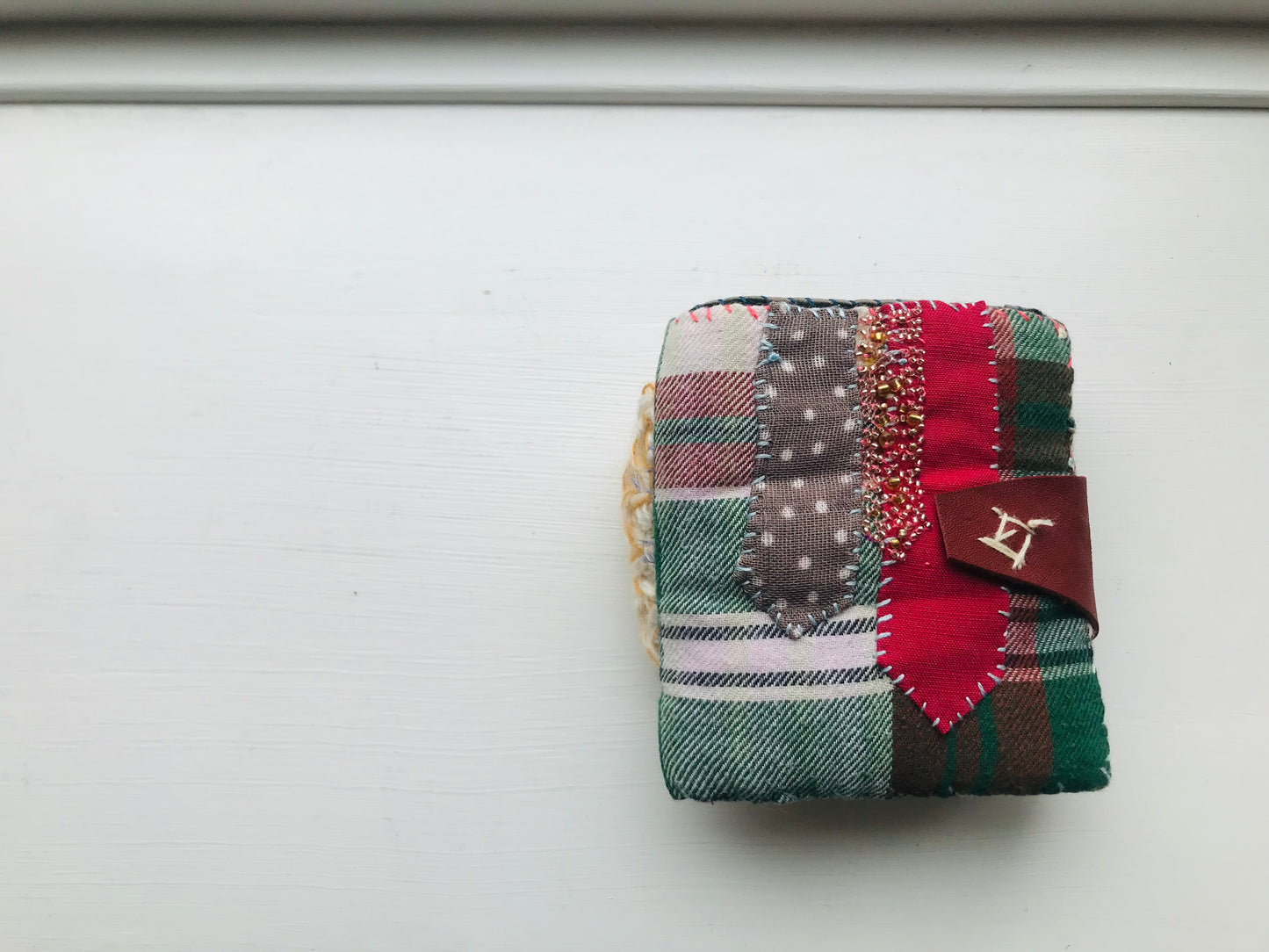 Wallet Cloth Wallet Handmade Hand Sewn Embroidered Patchwork Bifold 1638