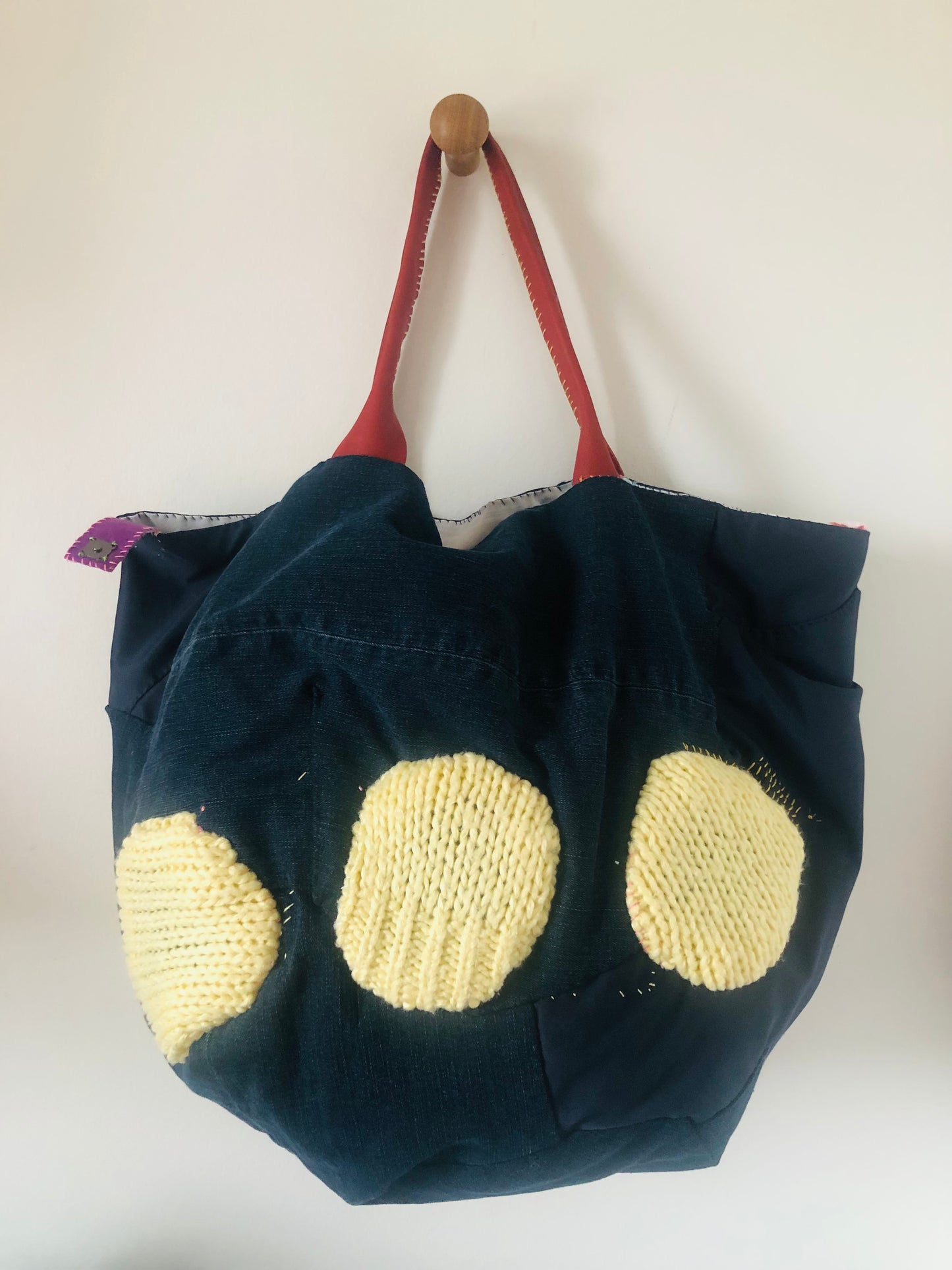 Bag 手縫いのバッグ 布製　トートバッグ　スローファッション　ハンドメイド　2464