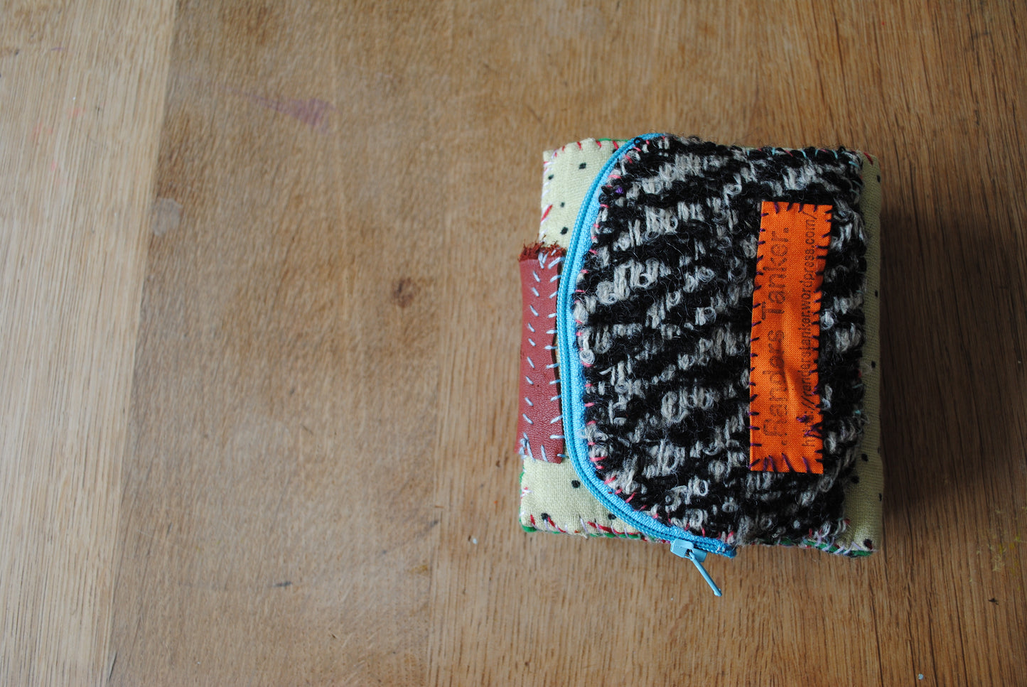 Wallet Cloth Wallet Handmade Hand Sewn Embroidered Patchwork Bifold 1650