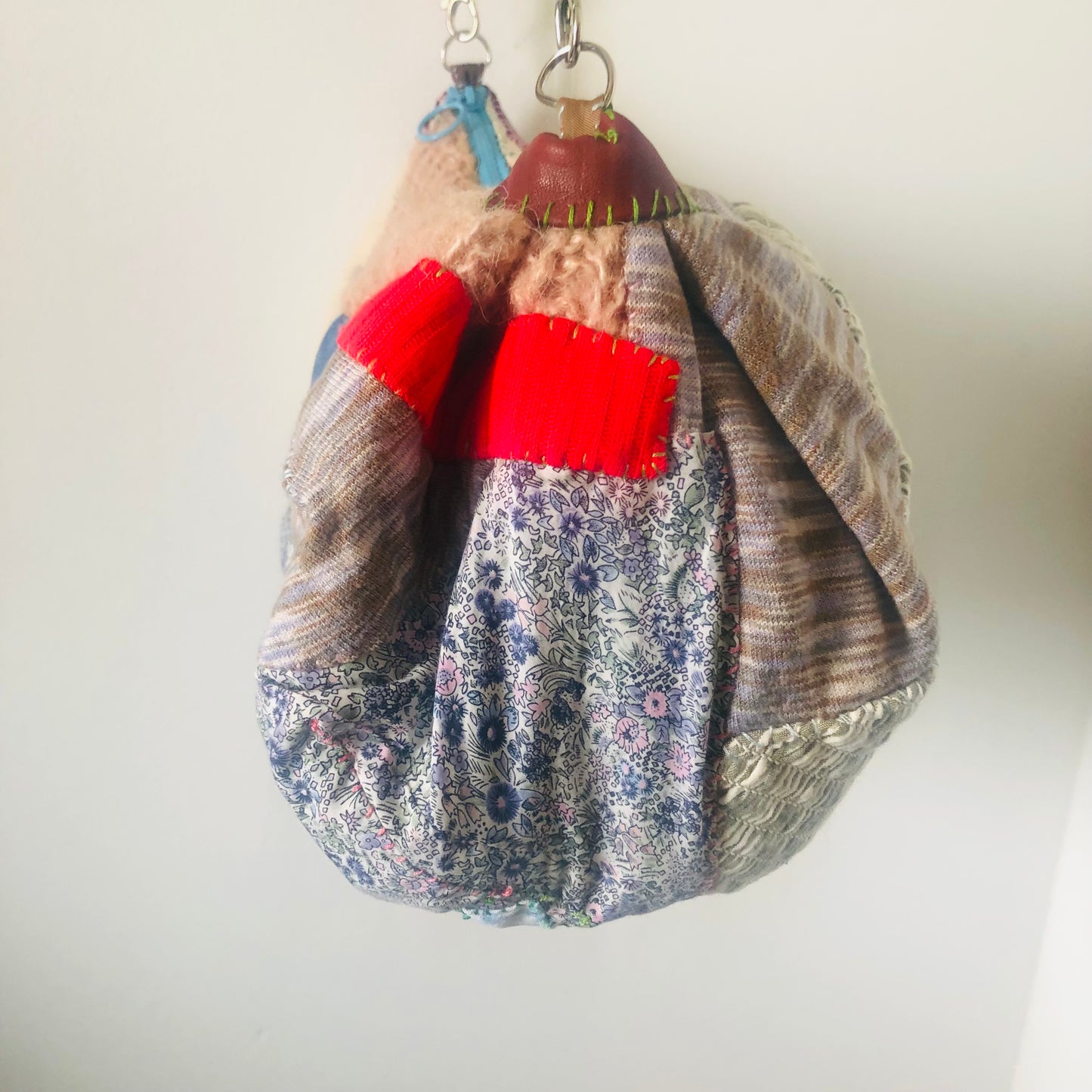 Bag, hand-sewn, fabric, shoulder bag, slow fashion, handmade, pouch 2416