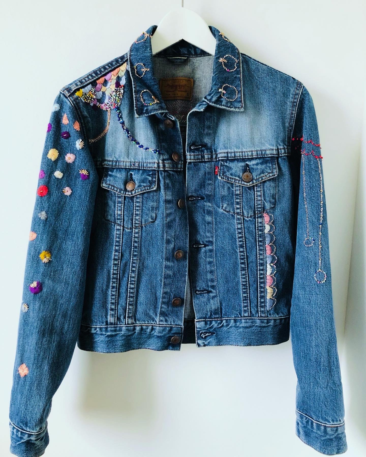 Cowboy jacket remake fabric slow fashion embroidery hand embroidery reproduction handmade 1957