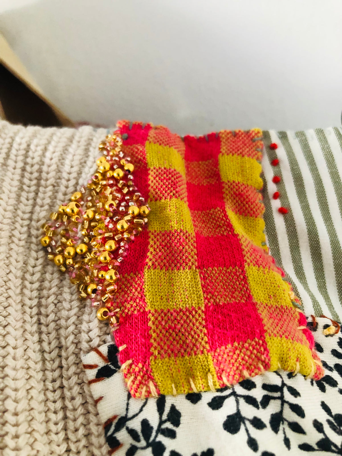 Bag: Hand-stitched fabric tote bag, slow fashion, handmade, 2548