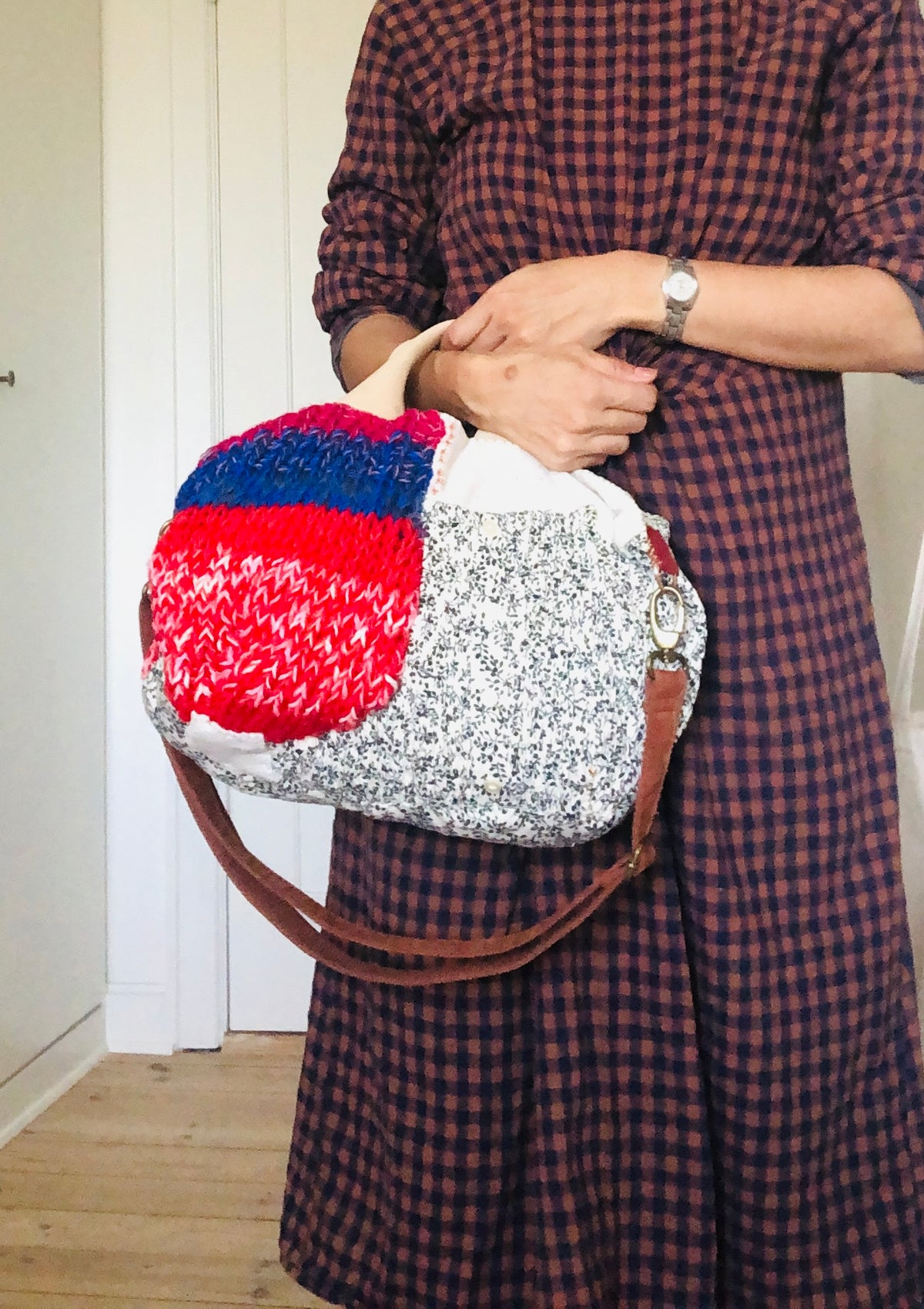 Bag, Hand-stitched bag, Fabric, Tote bag, Slow fashion, Handmade, 2544