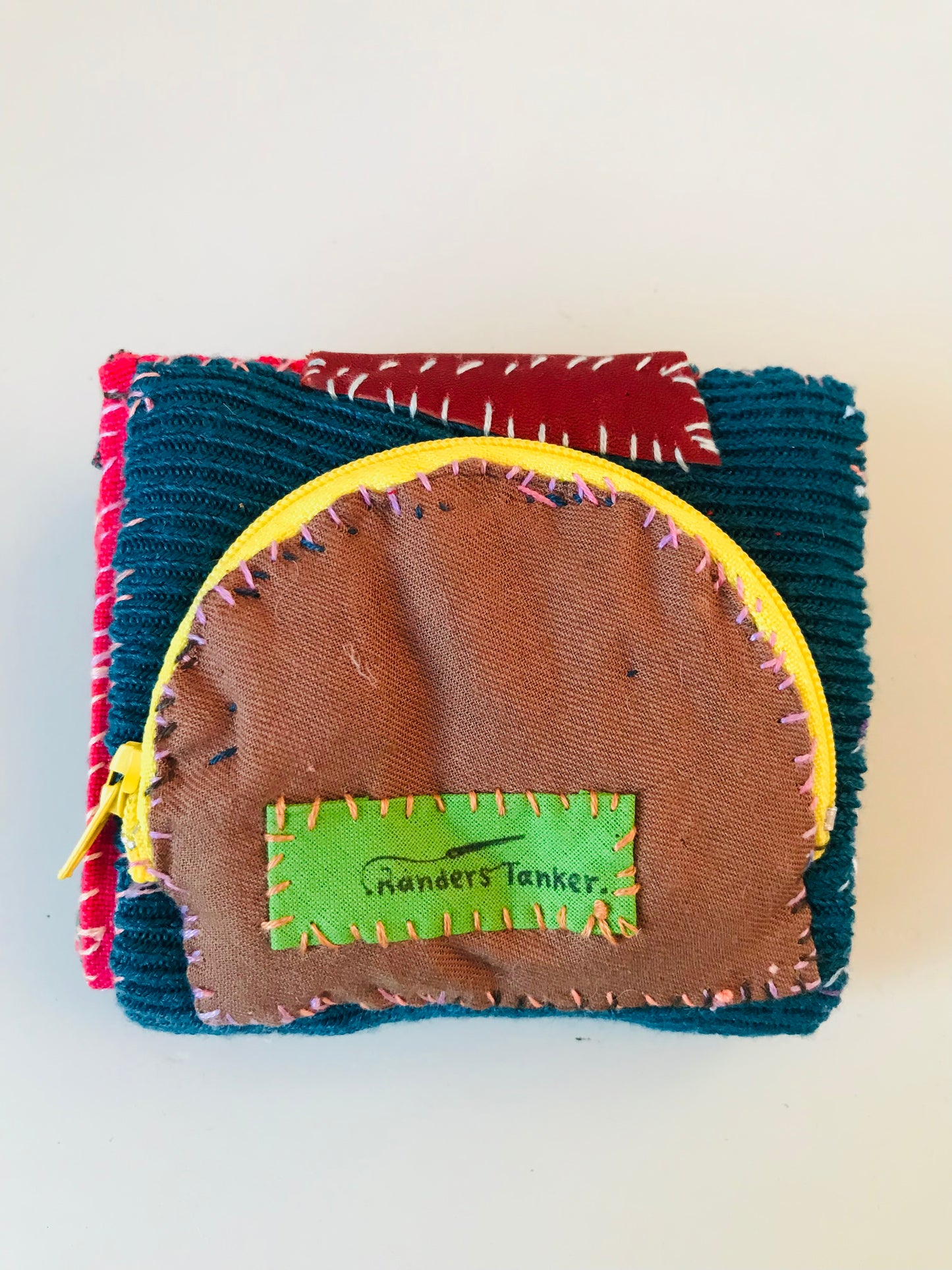 Wallet Fabric Wallet Handmade Hand-sewn Embroidered Patchwork Bi-fold 1911
