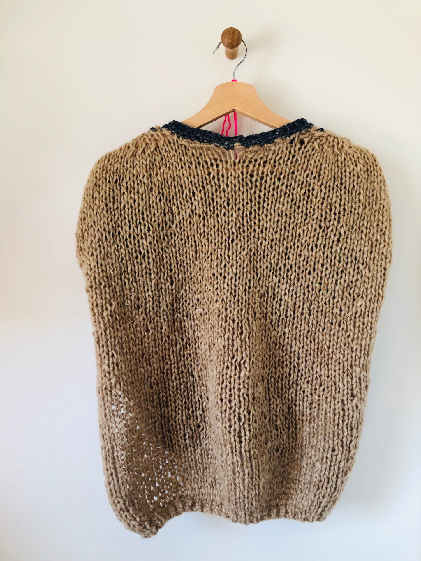セーター　手編み　スローファッション　ファンシーヤーン　oneofakind  半袖　2524