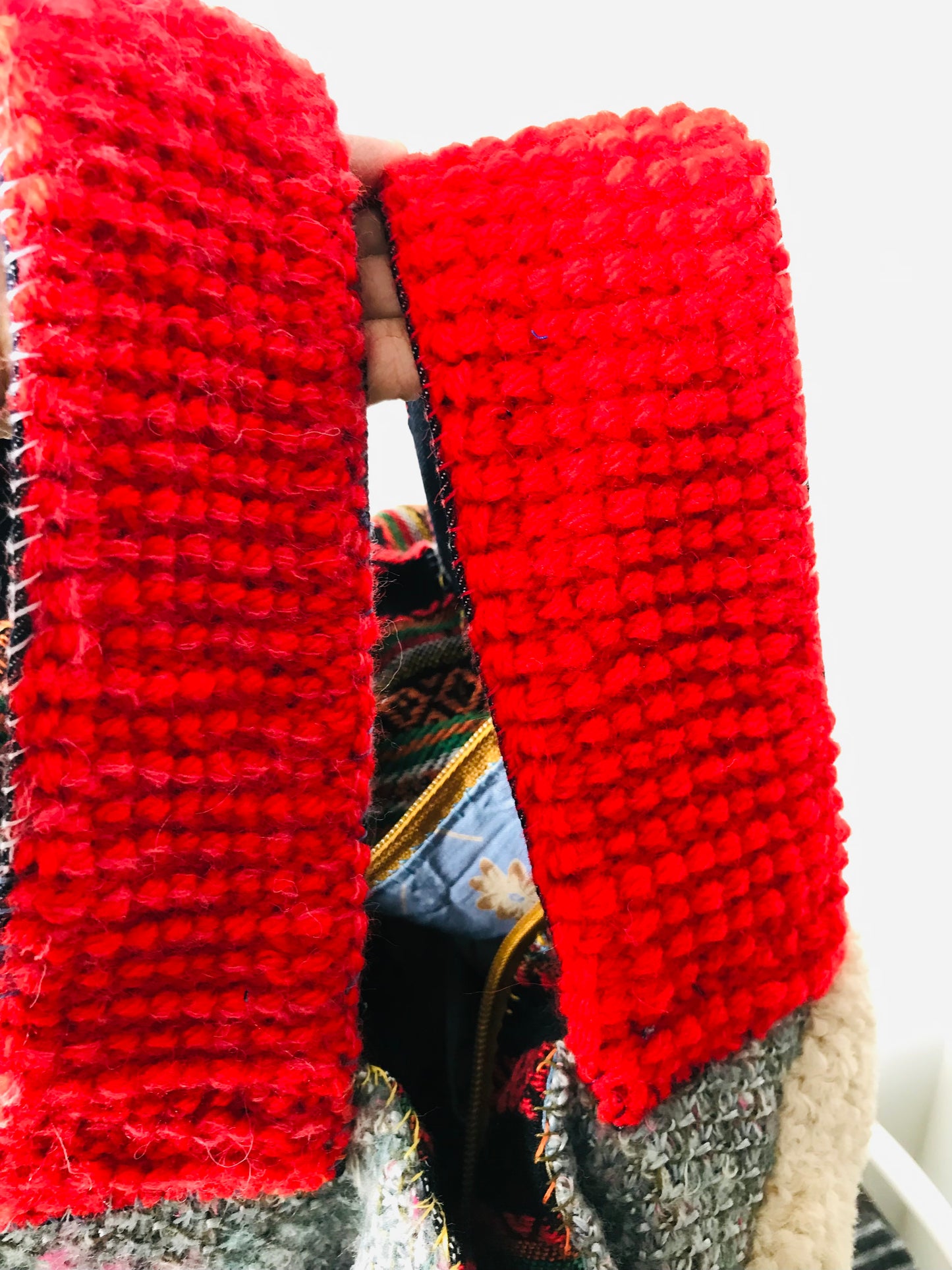 Bag   手縫いのバッグ　  布製　スローファッション　ハンドメイド　1891