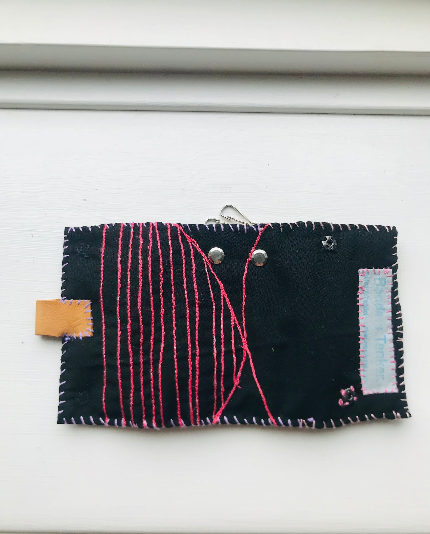 Keyholder 手縫いのキーホルダー　4連　布製　スローファッション　ハンドメイド　2038