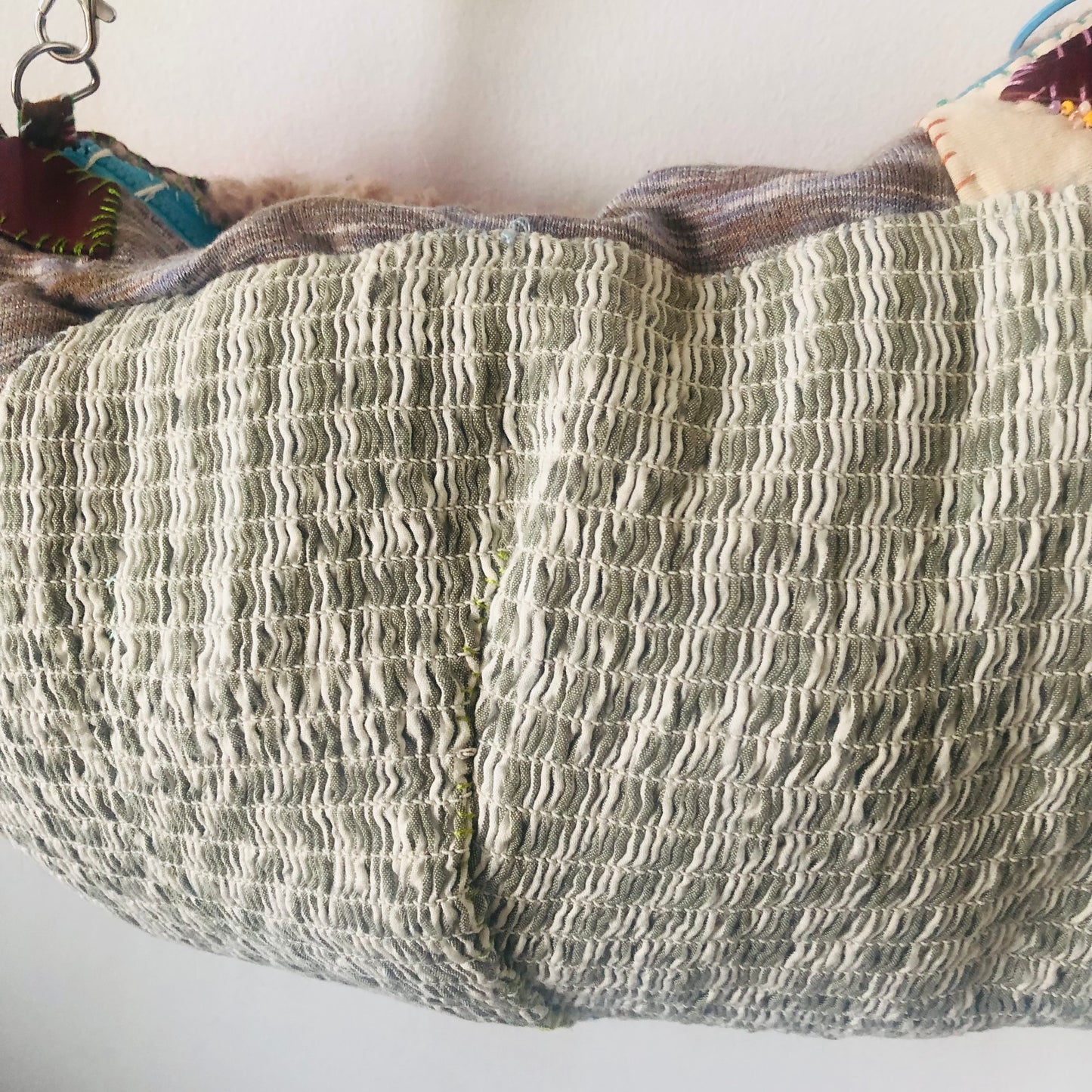 Bag, hand-sewn, fabric, shoulder bag, slow fashion, handmade, pouch 2416