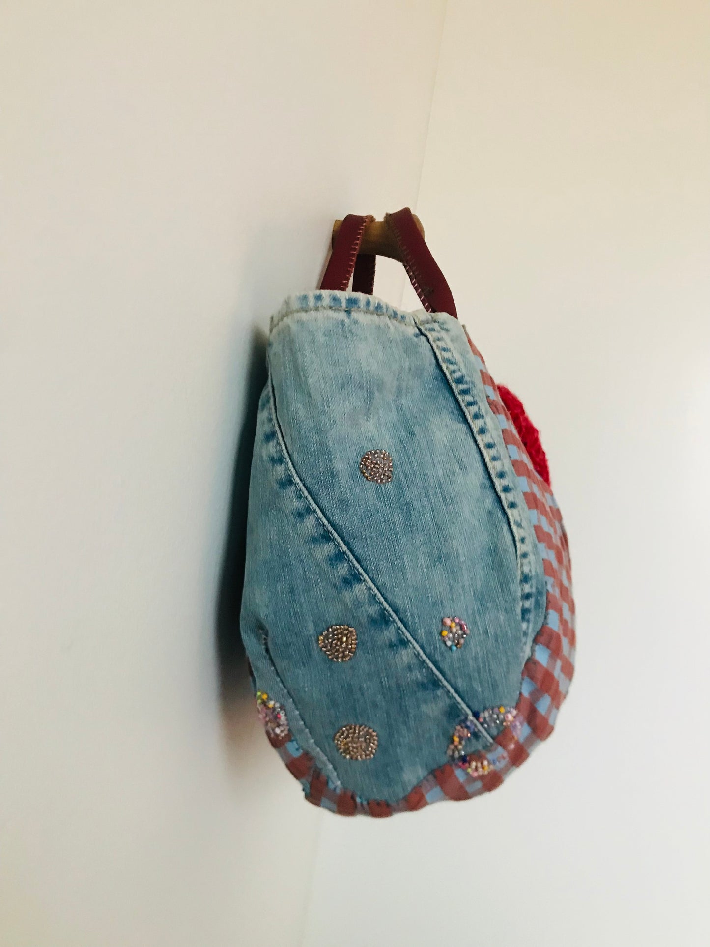 Bag   手縫いのバッグ　布製　トートバッグ　スローファッション　ハンドメイド　2093