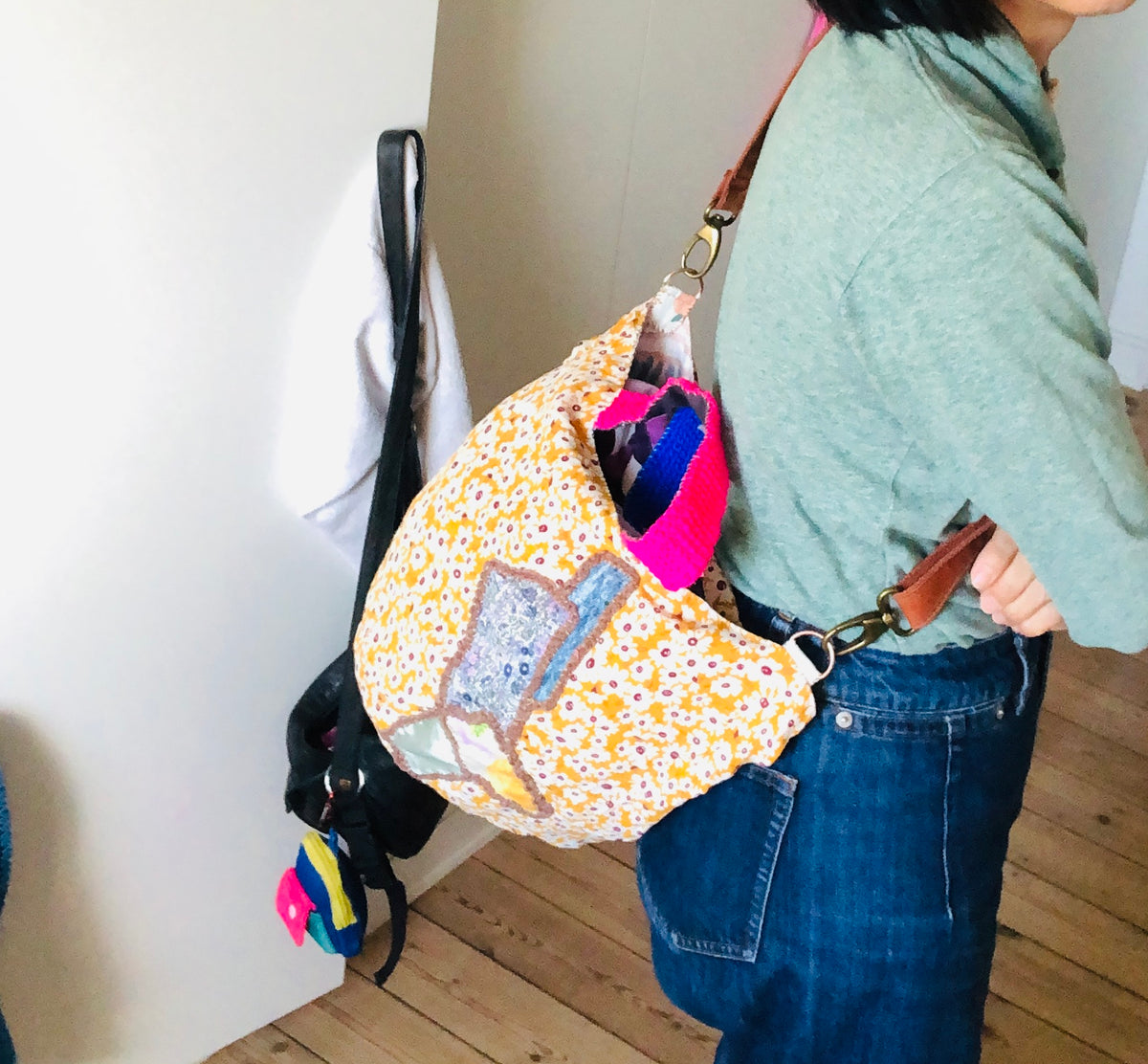 Bag Hand-sewn bag, fabric, tote bag, slow fashion, handmade, 2537