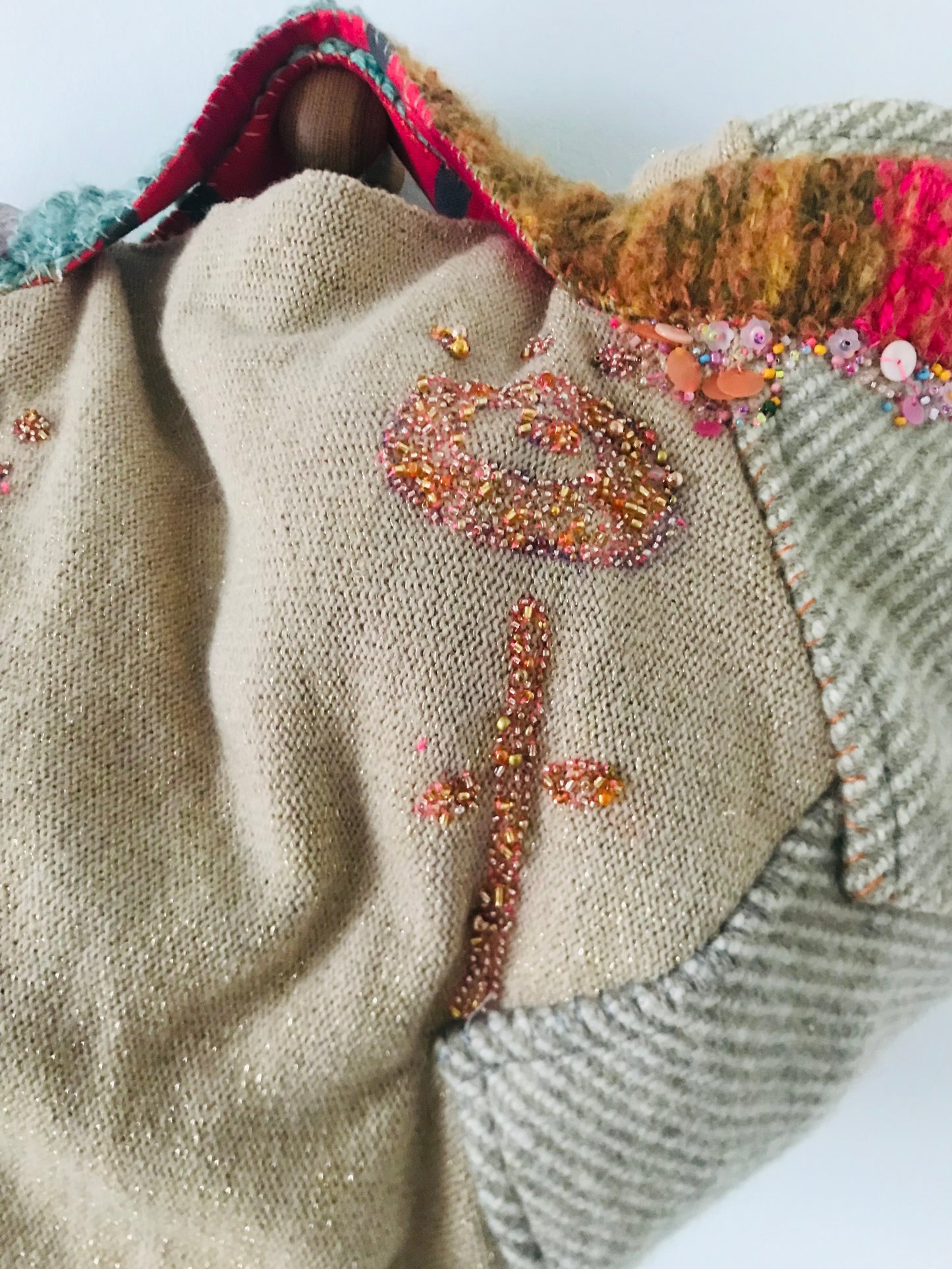 Bag Hand-sewn bag Fabric Slow fashion Handmade 1950