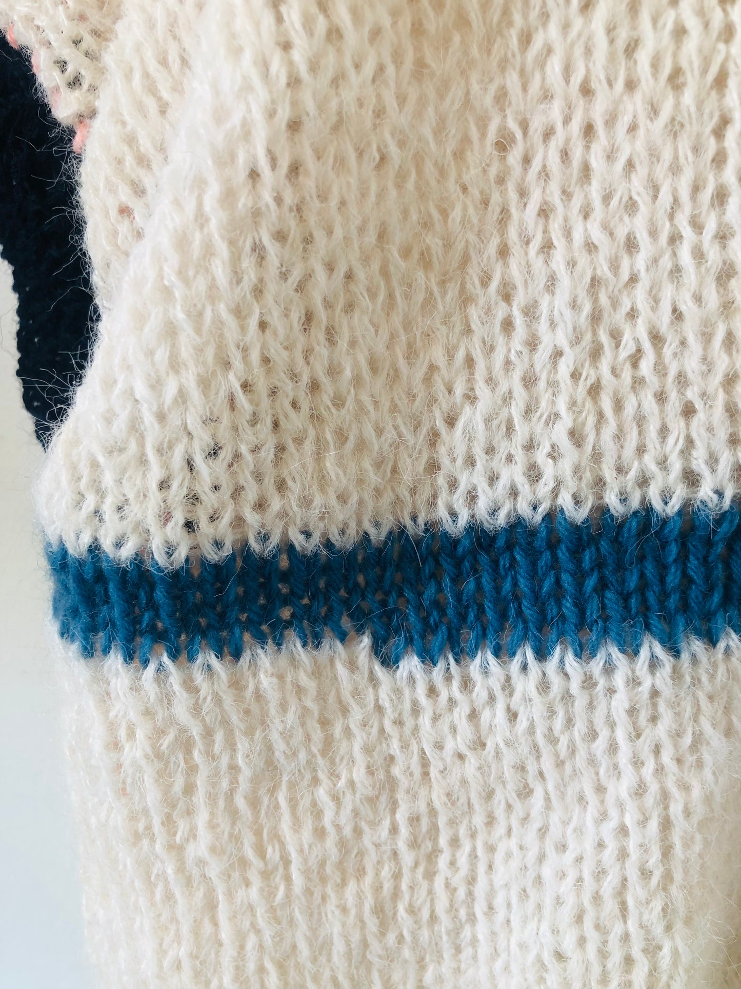 Short-sleeved knit sweater, summer sweater, knitting, yarn, wool, mohair, slow fashion, fancy yarn, short-sleeved, one-of-a-kind, 2446