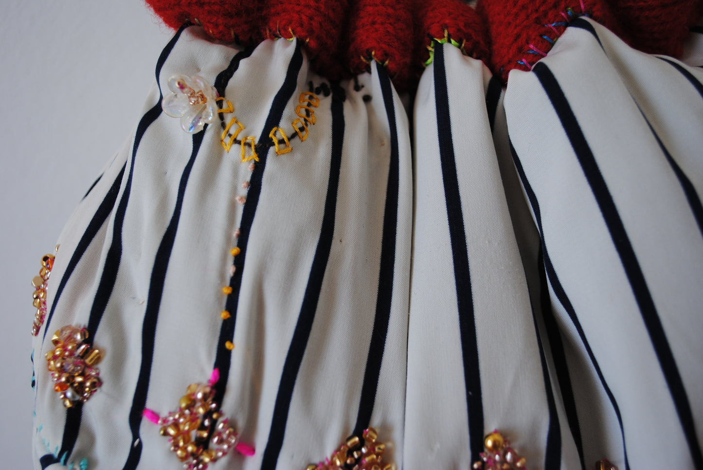 Bag Drawstring Bag Drawstring Bag Hand-sewn Bag Fabric Slow Fashion Handmade 2006 