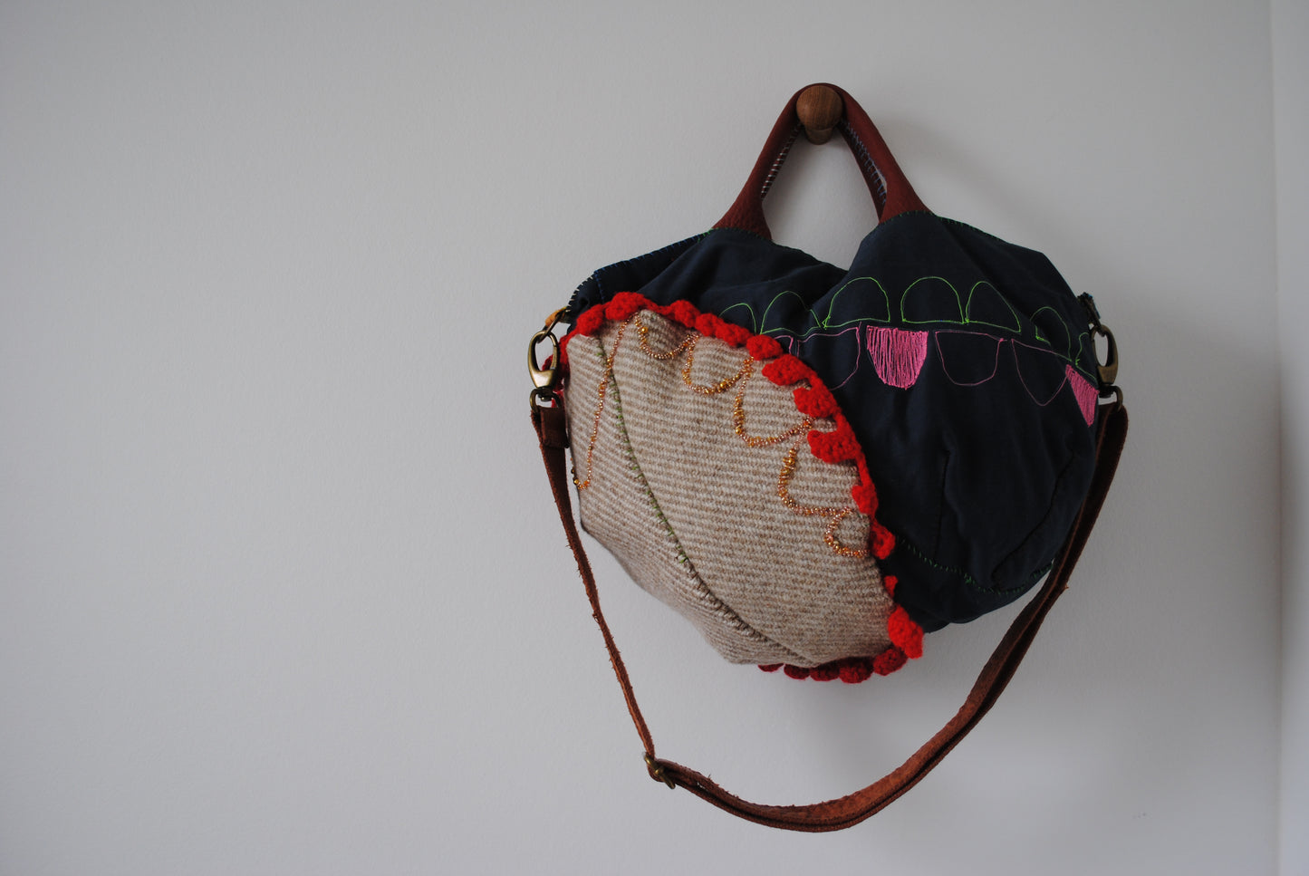 Bag   手縫いのバッグ　布製　スローファッション　ハンドメイド　2015