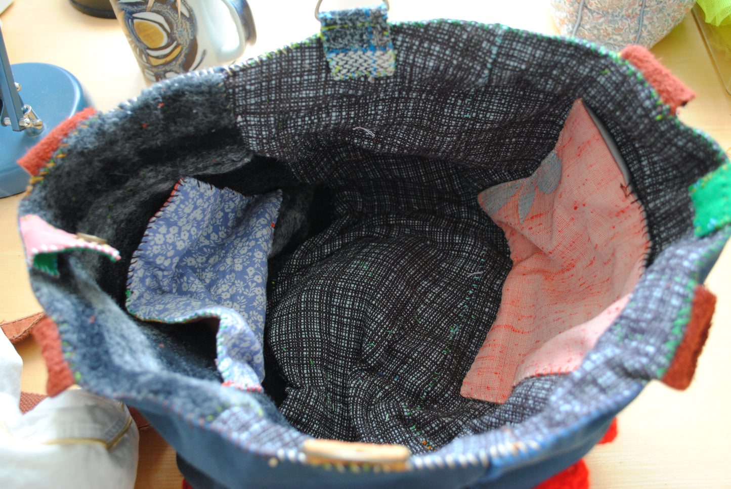 Bag   手縫いのバッグ　布製　スローファッション　ハンドメイド　2015