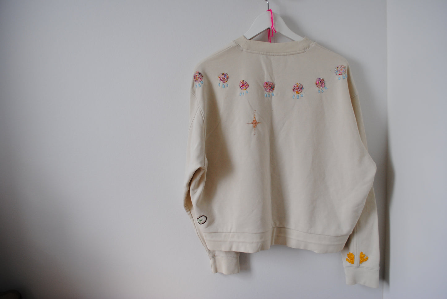古着リメイク　布製　スローファッション　刺繍　手刺繍　再生　ハンドメイド　2017