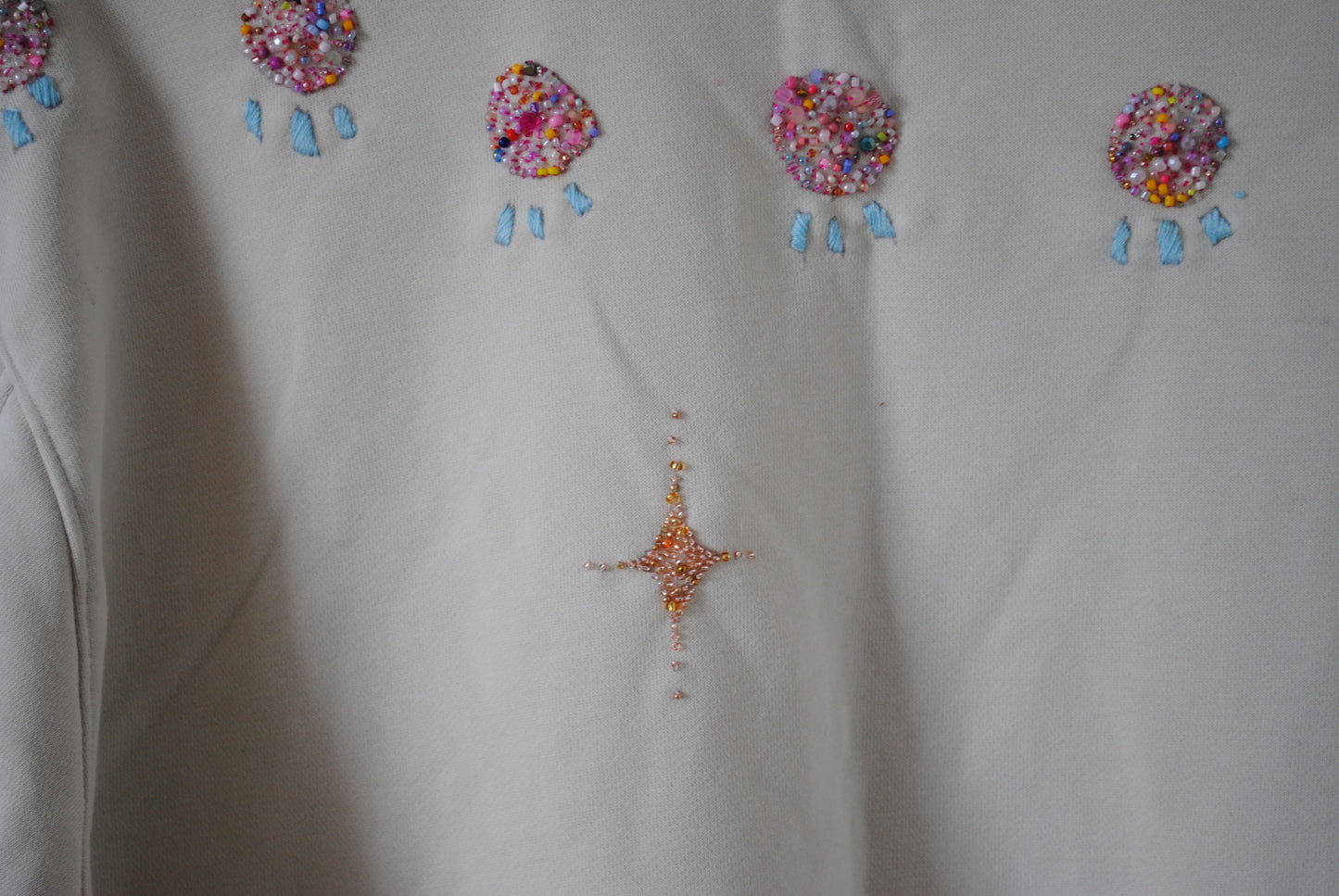 古着リメイク　布製　スローファッション　刺繍　手刺繍　再生　ハンドメイド　2017