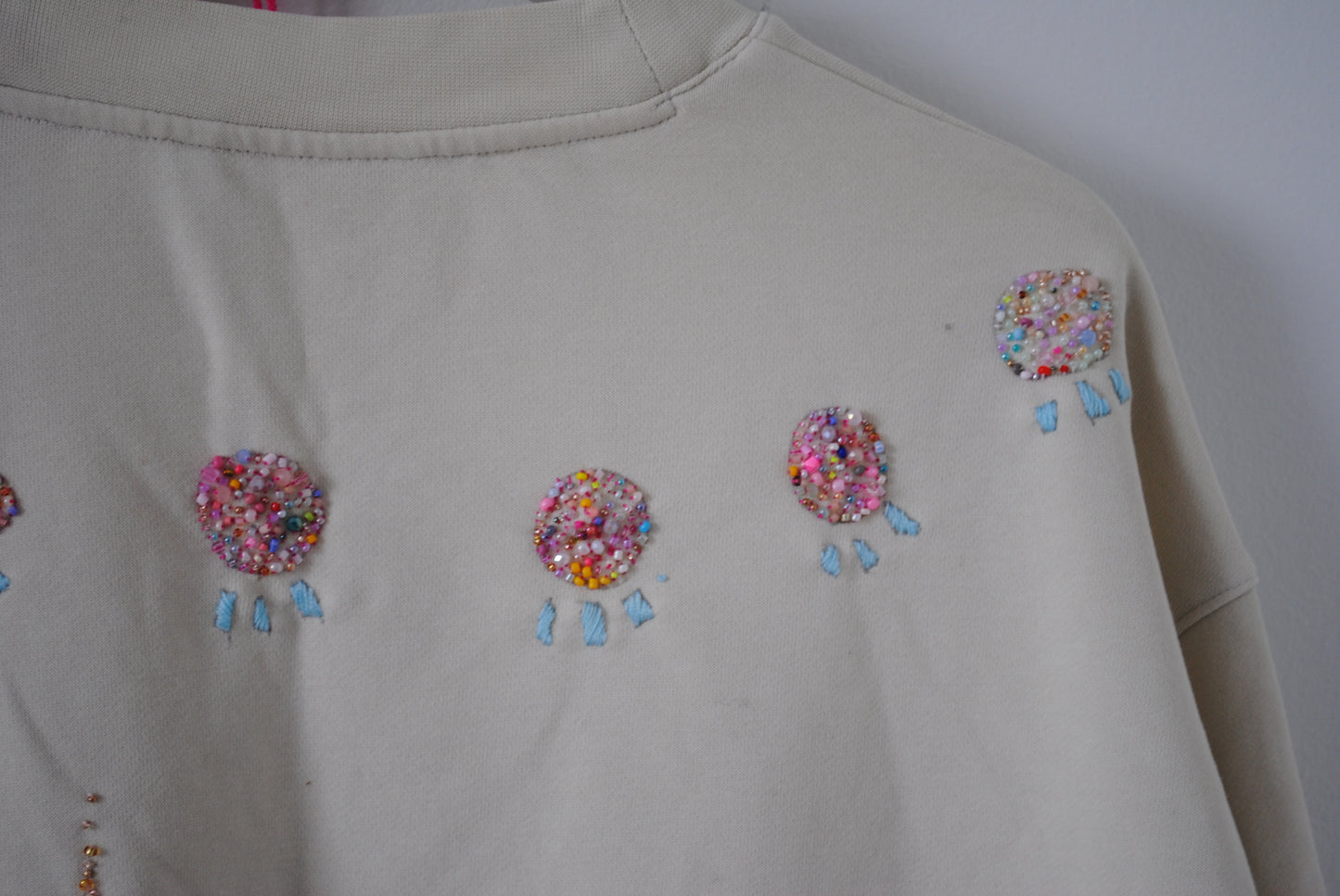 古着リメイク　布製　スローファッション　刺繍　手刺繍　再生　ハンドメイド　2017