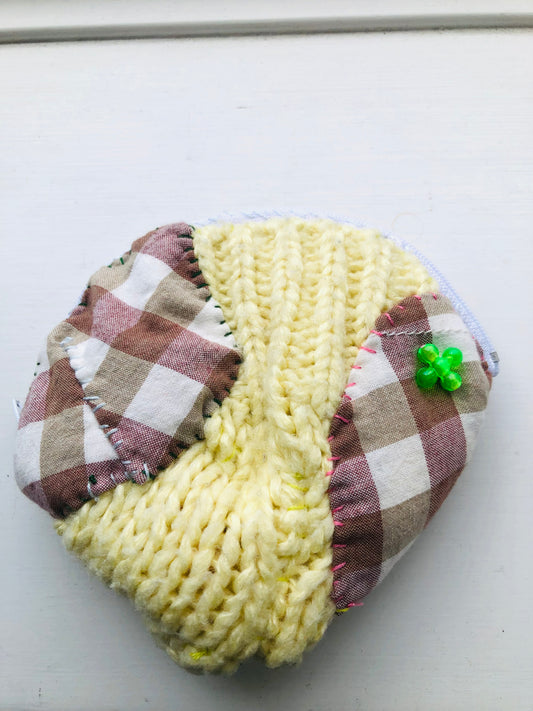 coin purse, accessory case, card holder, fabric, coin case, slow fashion, handmade, 2480