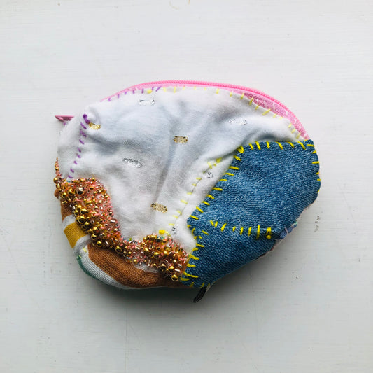 coin-purse 小物入れ　カード入れ　布製　コインケース　スローファッション　小銭入れ　ハンドメイド　2412
