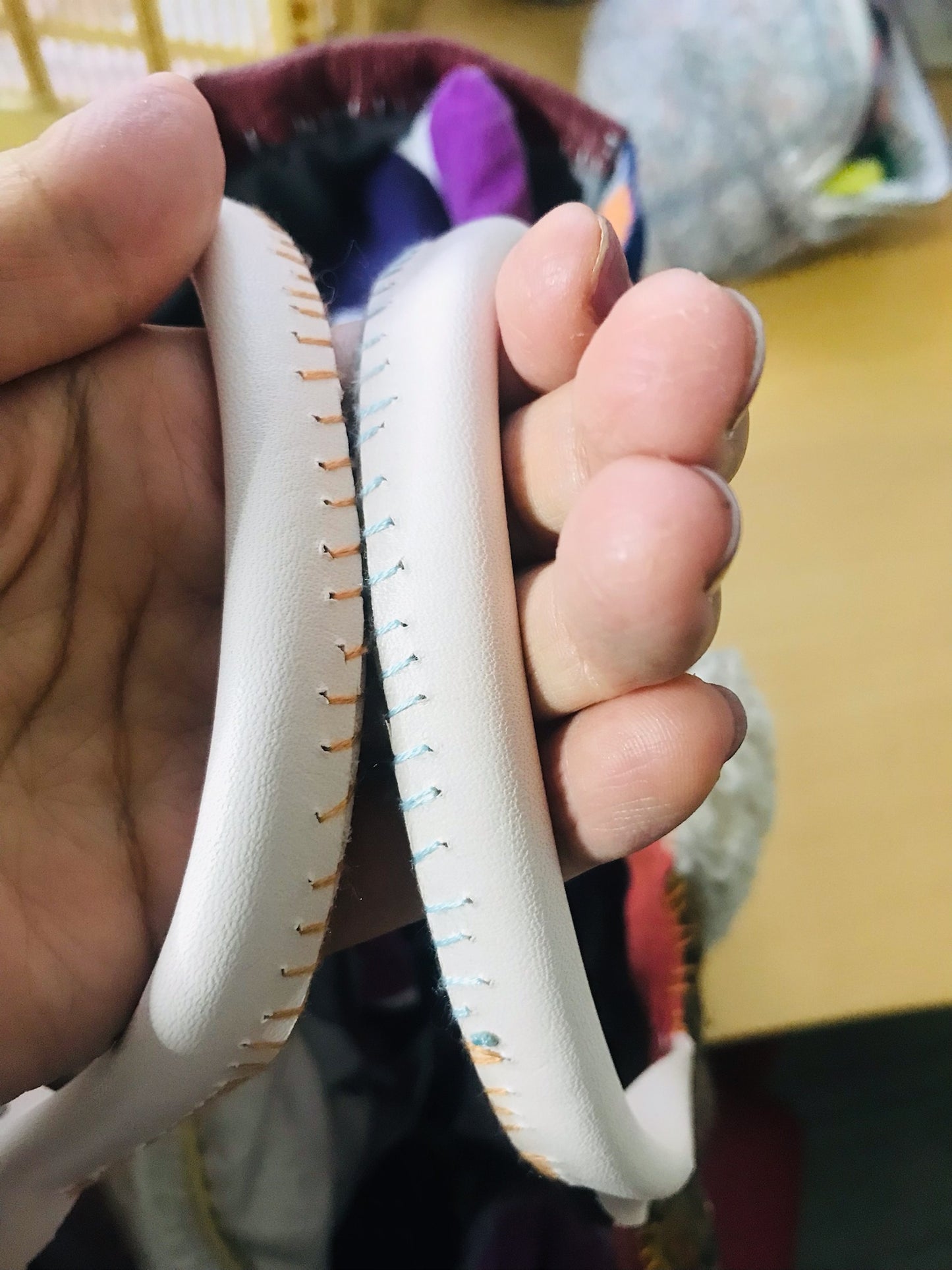 Bag   手縫いのバッグ　  布製　スローファッション　ハンドメイド　1907
