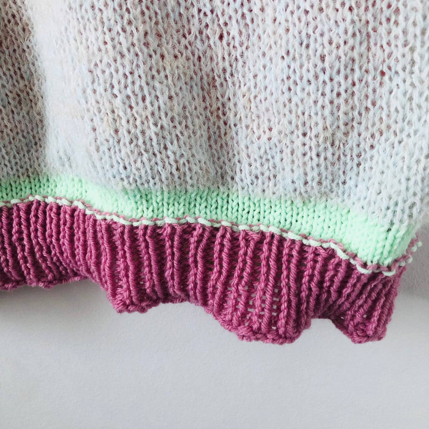 vest, sweater, knitting, yarn, wool, mohair, slow fashion, fancy yarn, one of a kind, 2419