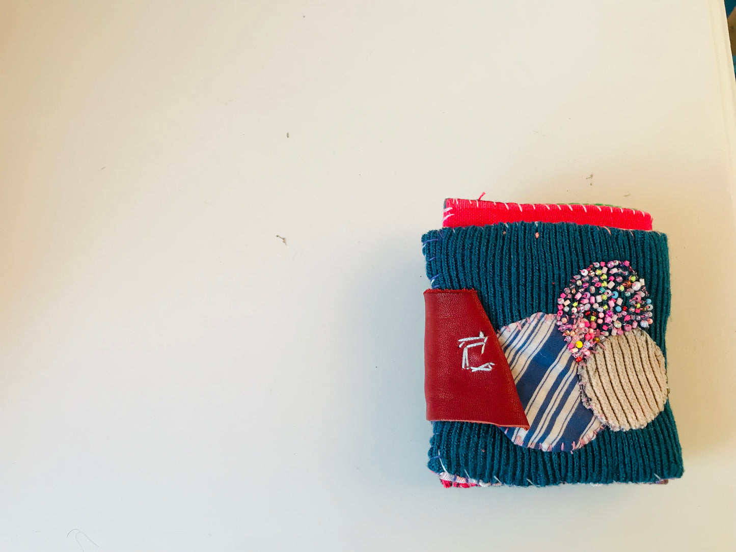 Wallet Fabric Wallet Handmade Hand-sewn Embroidered Patchwork Bi-fold 1911