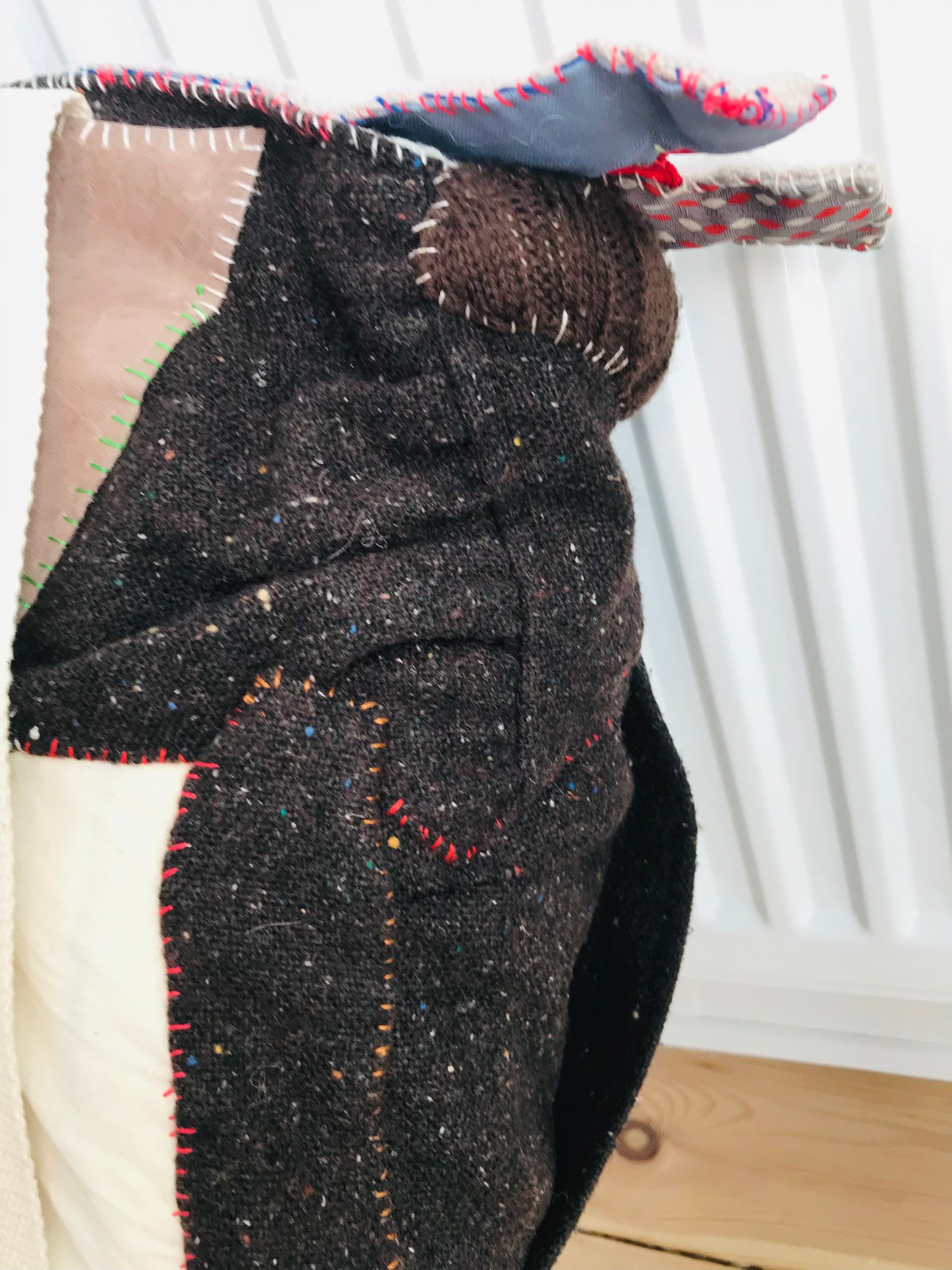 Rucksack Beaded Embroidered Hand Sewn Fabric Canvas 1586