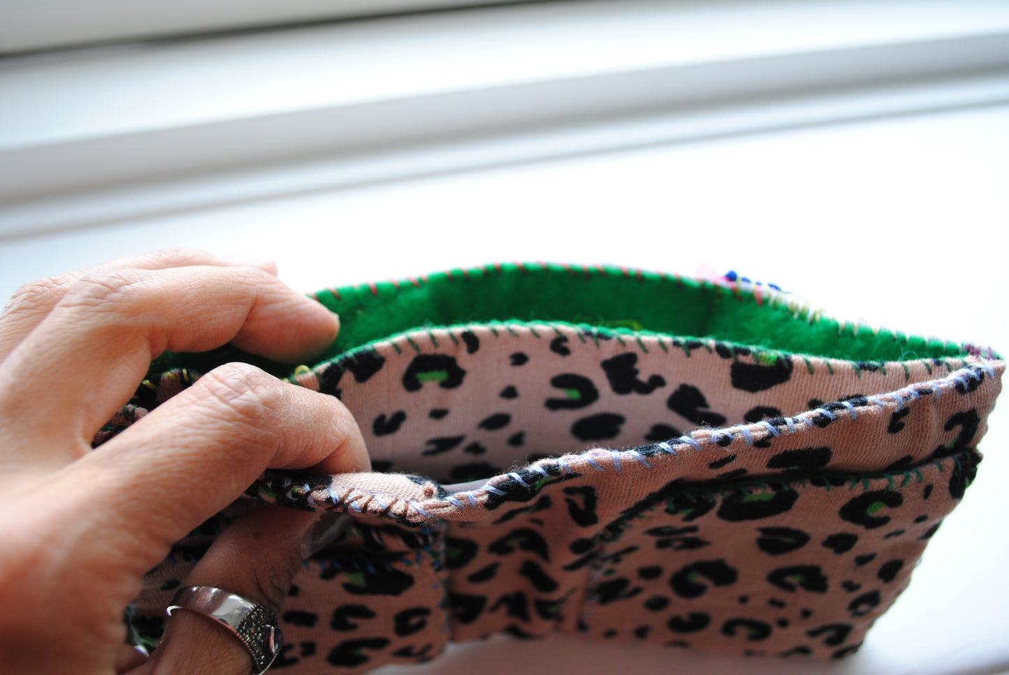 Wallet Cloth Wallet Handmade Hand Sewn Embroidered Patchwork Bifold 1650
