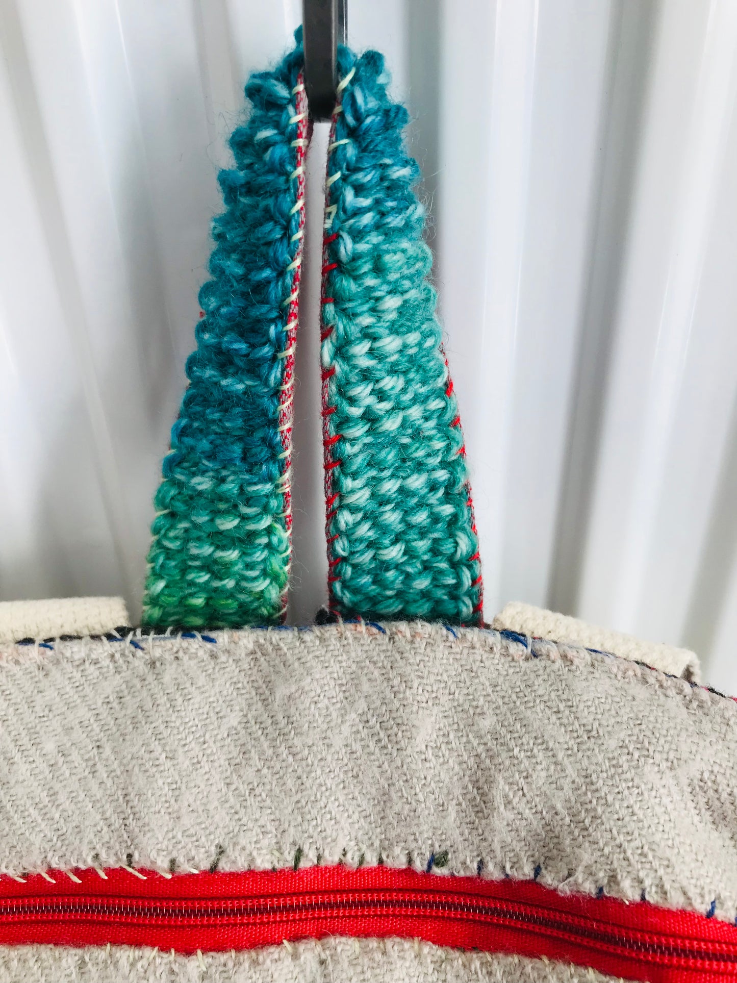 Rucksack Beaded Embroidered Hand Sewn Fabric Canvas 1586