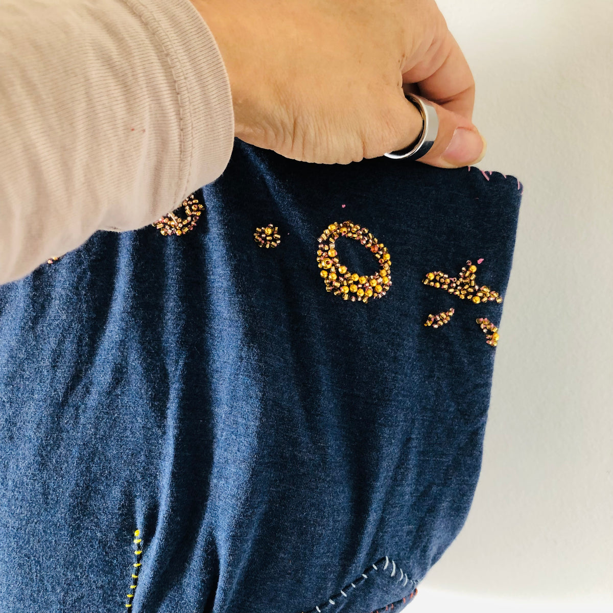Bag Hand-stitched bag, fabric, tote bag, slow fashion, handmade, 2547