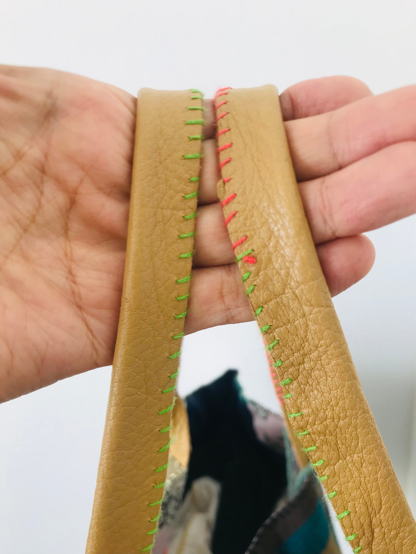 Bag   手縫いのバッグ　布製　スローファッション　ハンドメイド　2033
