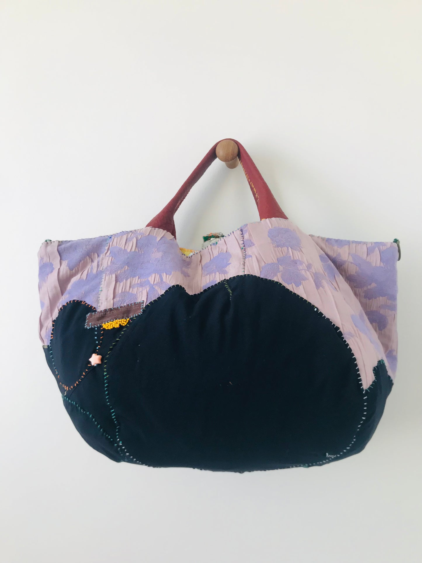 Bag   手縫いのバッグ　布製　スローファッション　ハンドメイド　2003