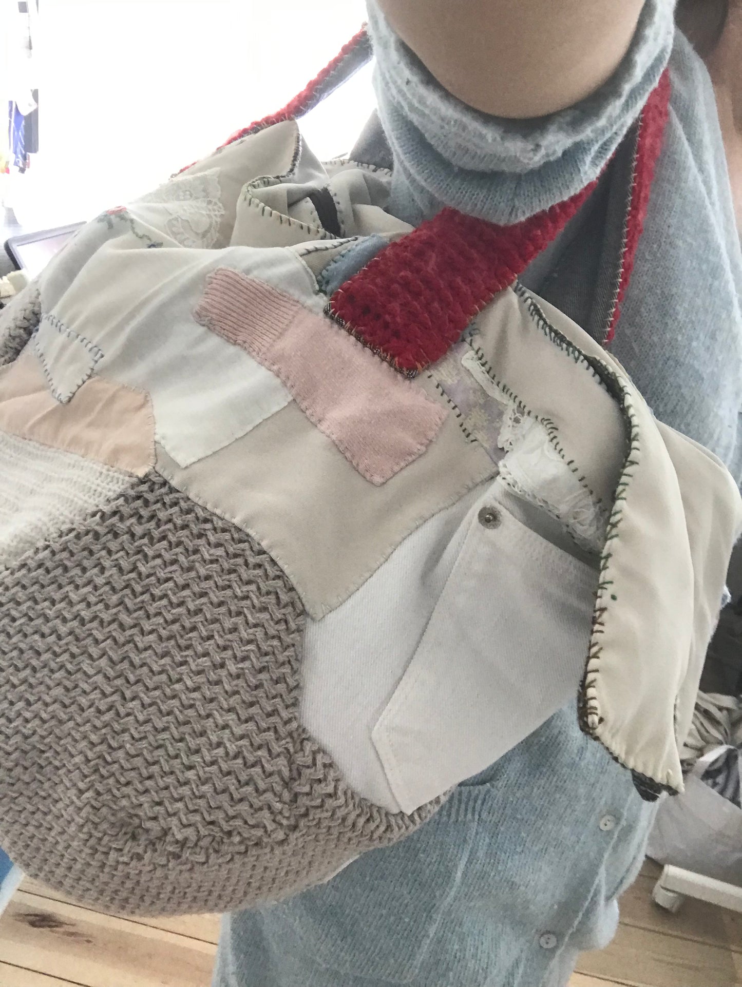 Bag Hand-sewn bag Fabric Slow fashion Handmade 2002