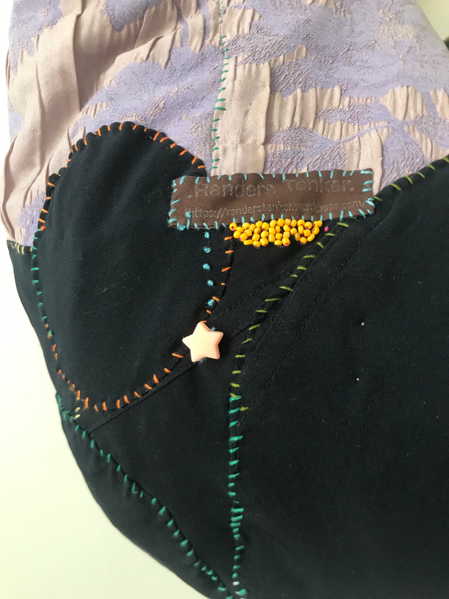 Bag   手縫いのバッグ　布製　スローファッション　ハンドメイド　2003