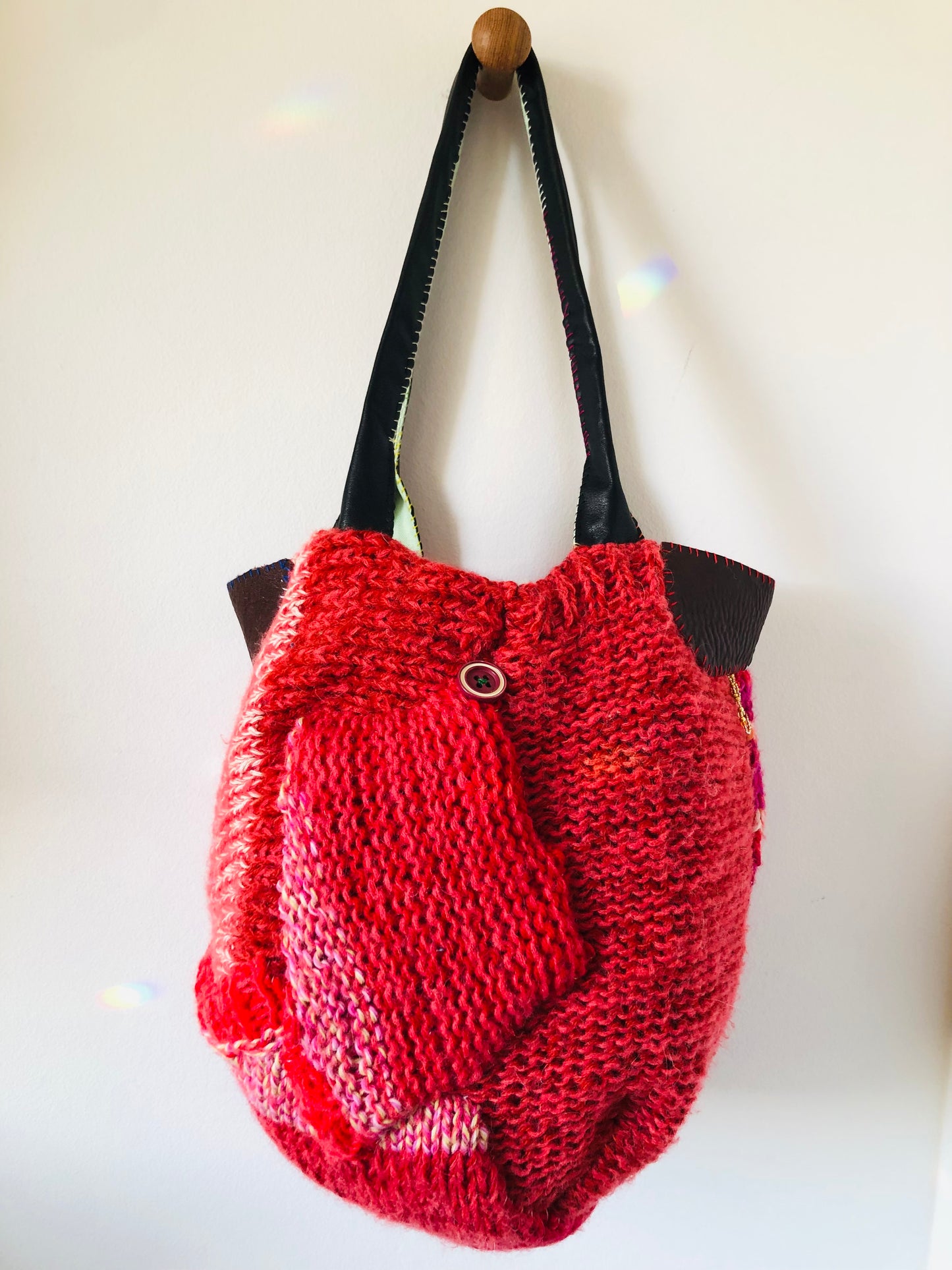 Bag 手縫いのバッグ　布製　トートバッグ　スローファッション　ハンドメイド　2378