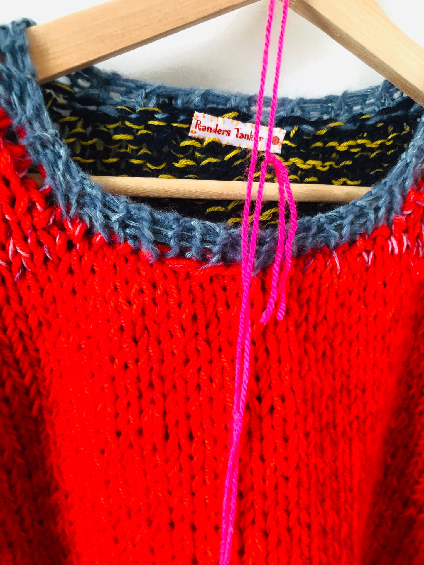 セーター　手編み  スローファッション　ファンシーヤーン　oneofakind  　2385