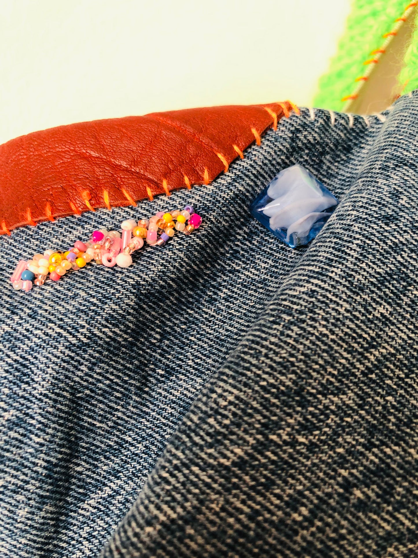 Bag 手縫いのバッグ　布製　トートバッグ　スローファッション　ハンドメイド　2379